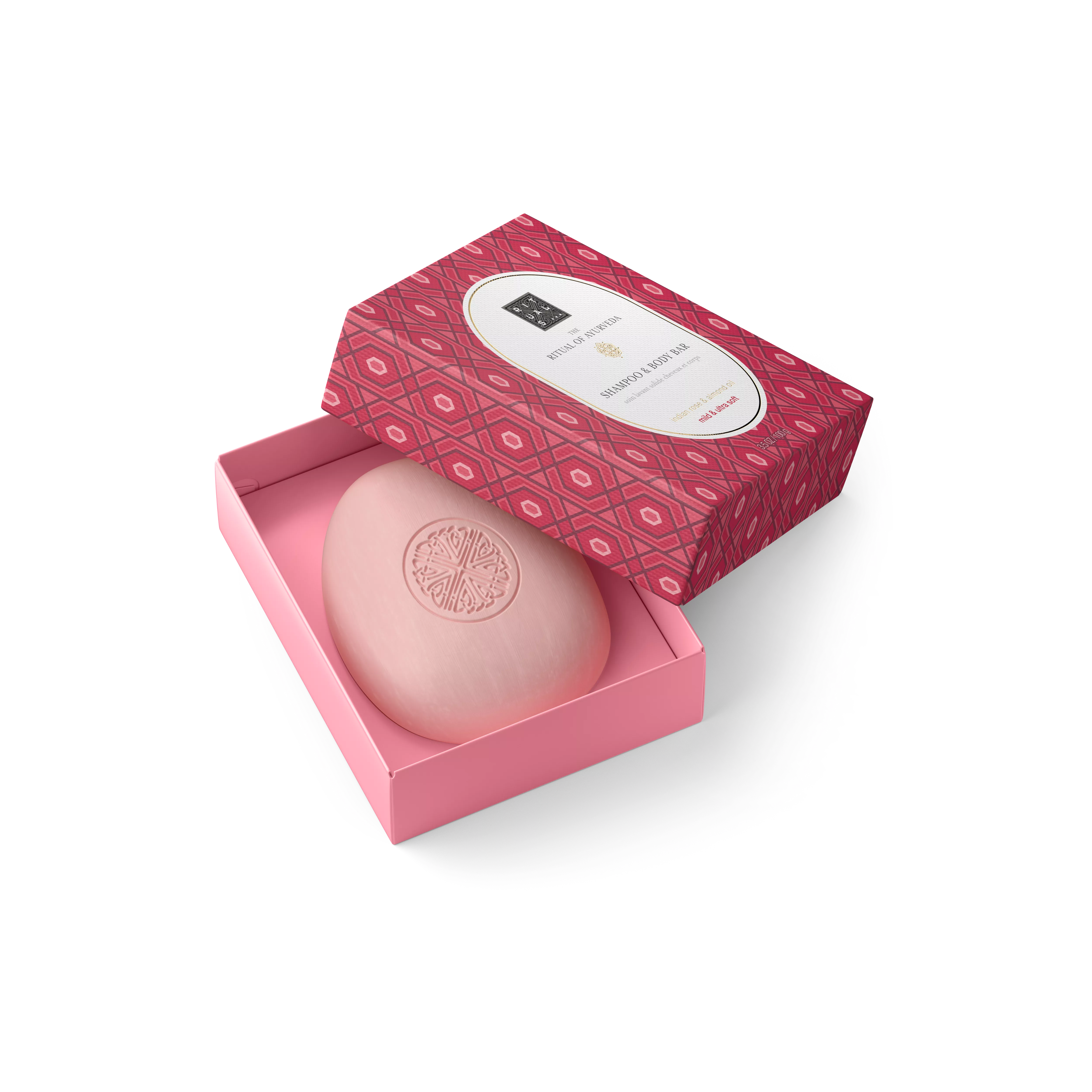 soap free shampoo & body bar, The Ritual of Ayurveda, Red, 100 gr, RITUALS