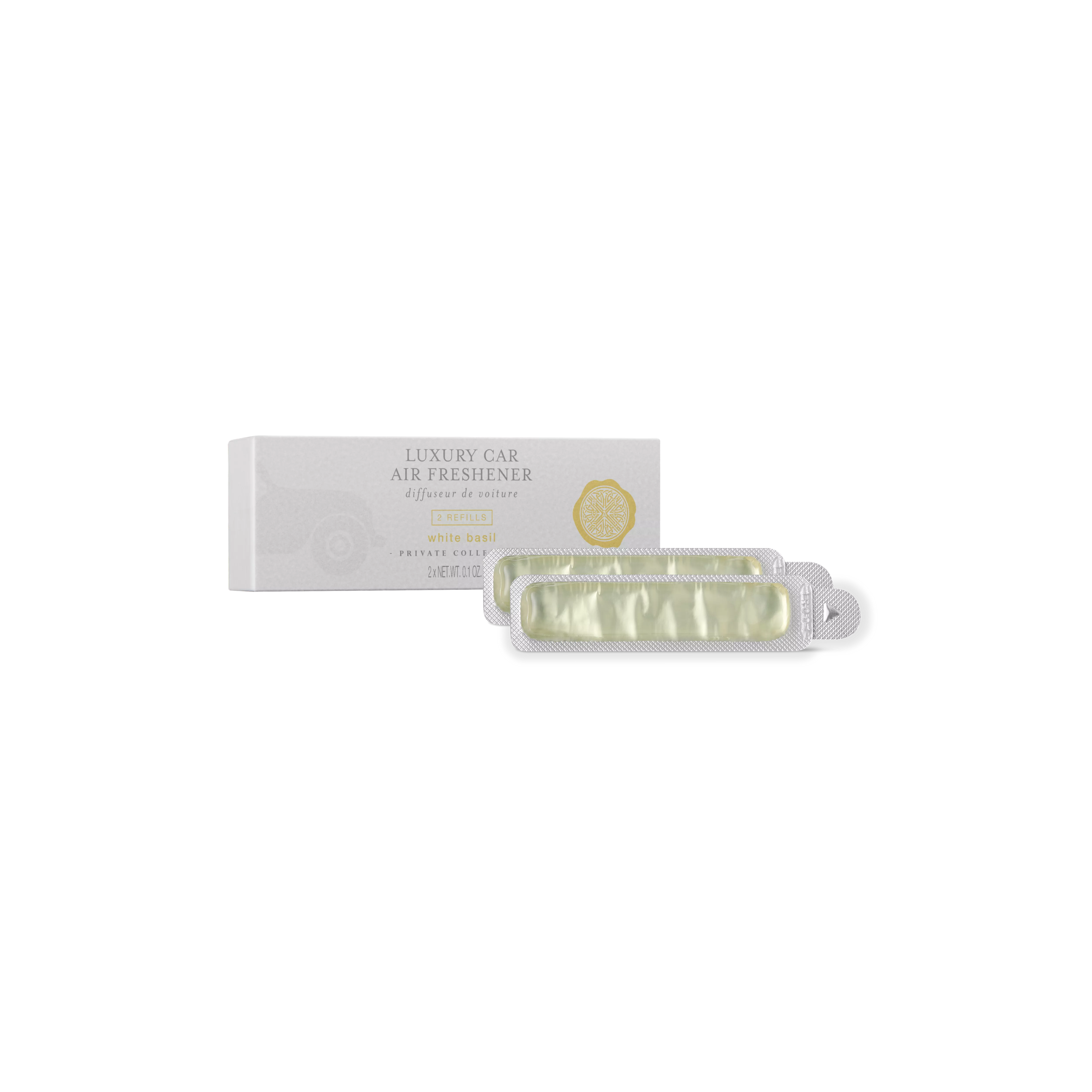 2 recargas de ambientadores para el coche, White, 2x3 gr, RITUALS