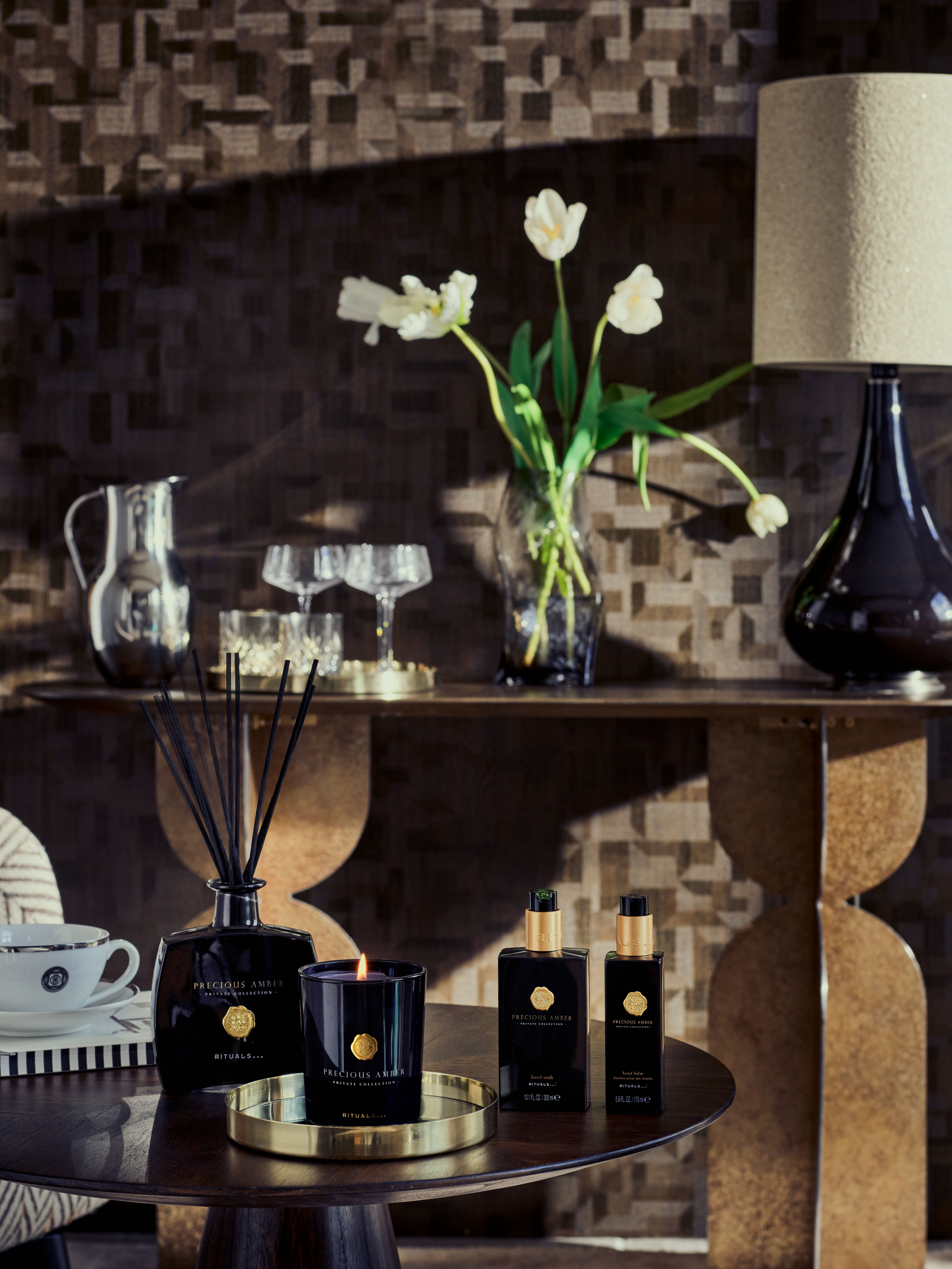 Precious Amber Fragrance Sticks Lifestyle with Product