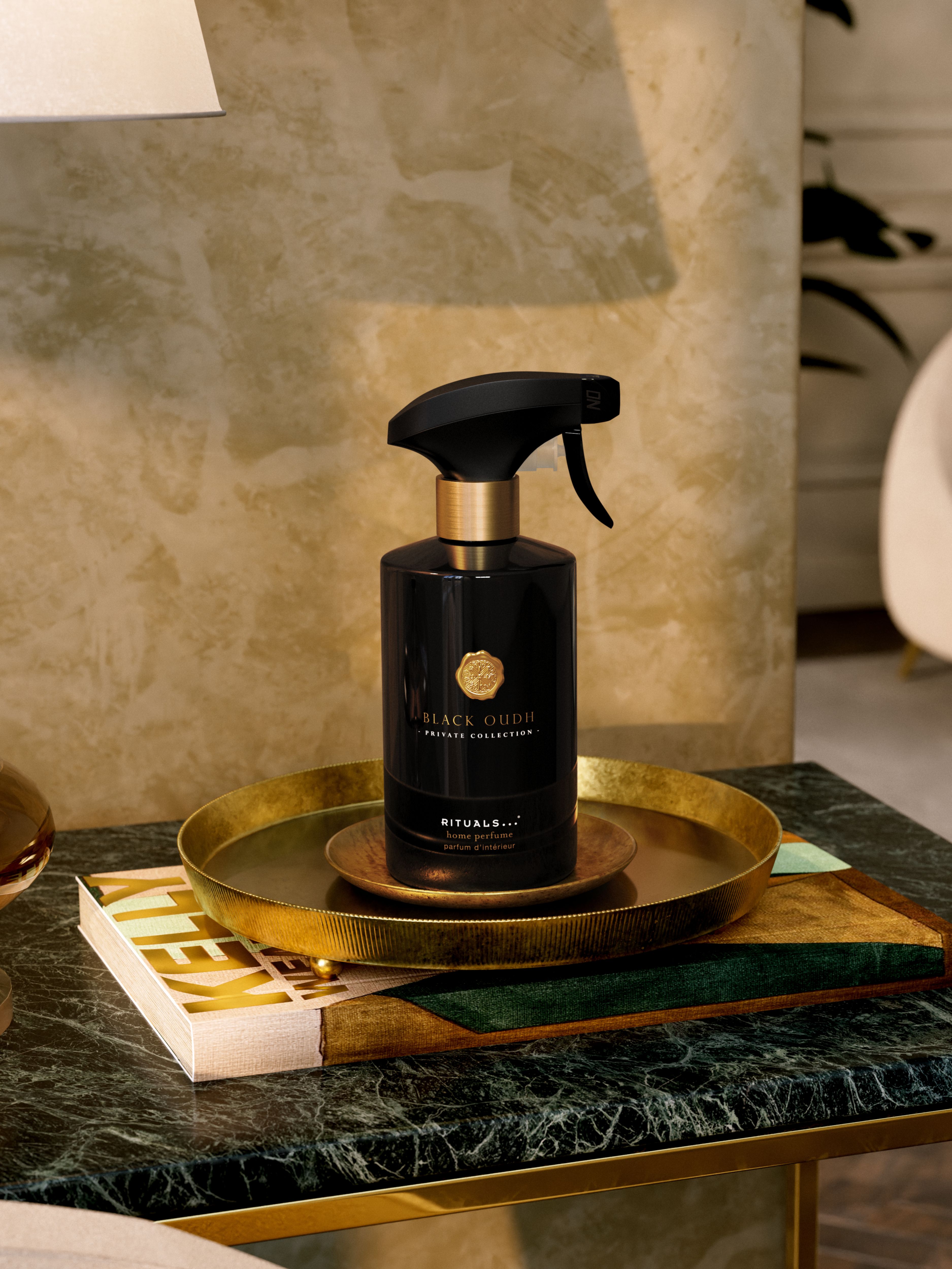 Black Oudh Parfum d'Interieur Lifestyle with Product