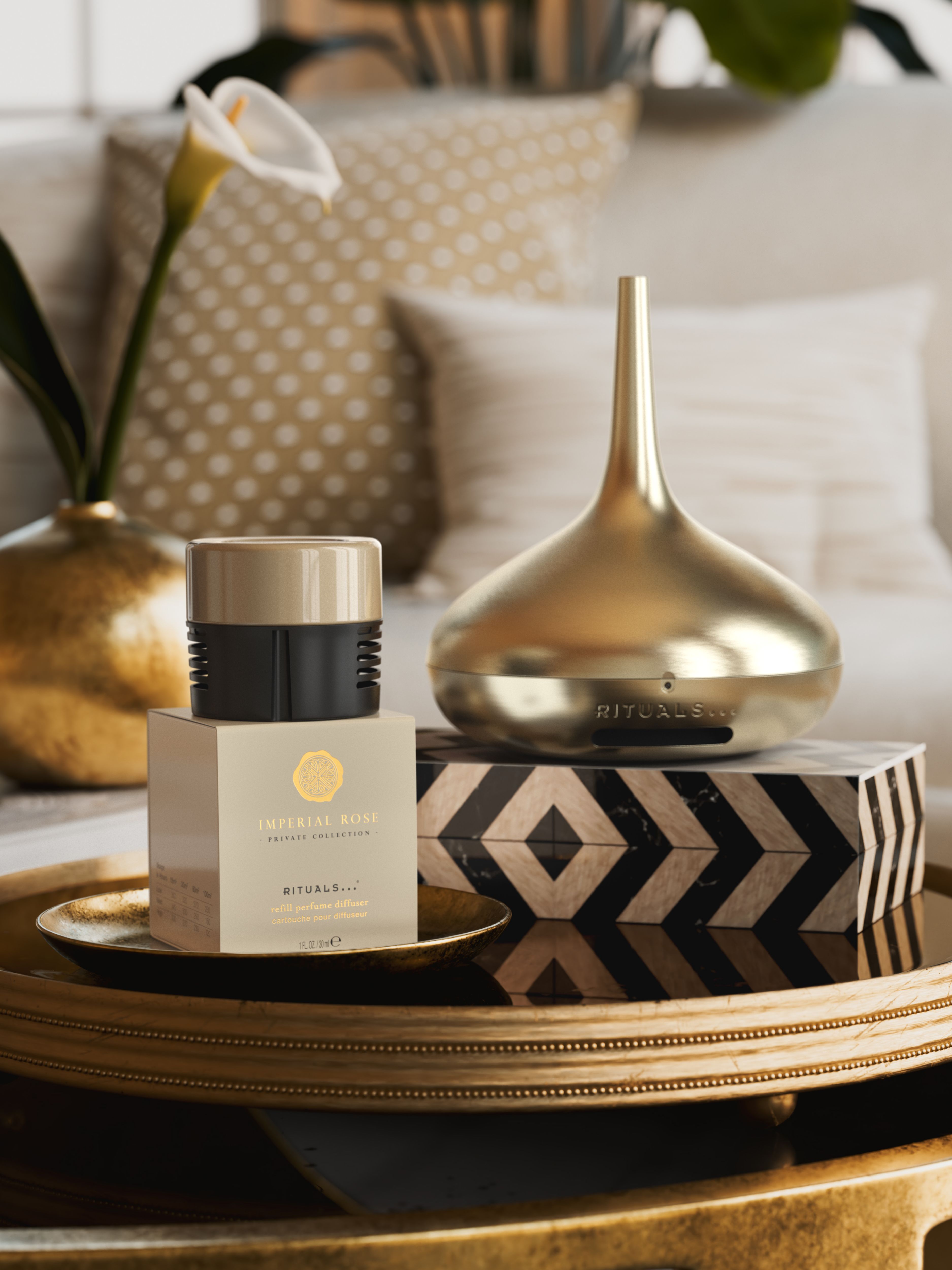 Imperial Rose Refill Perfume Diffuser 30ml Lifestyle with Product