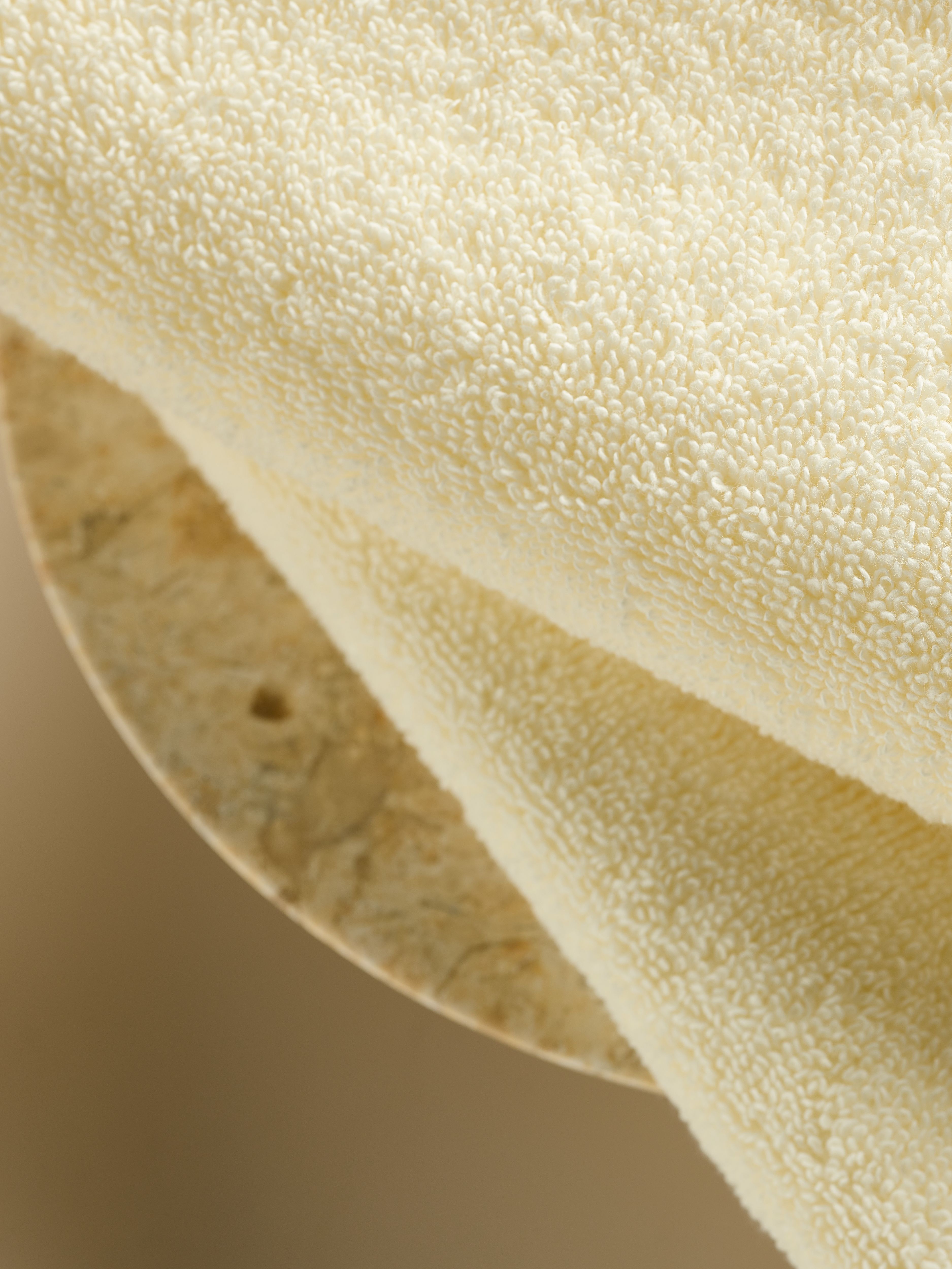 Super Smooth Cotton Guest Towel 30x30cm Off White Lifestyle with Product Elements