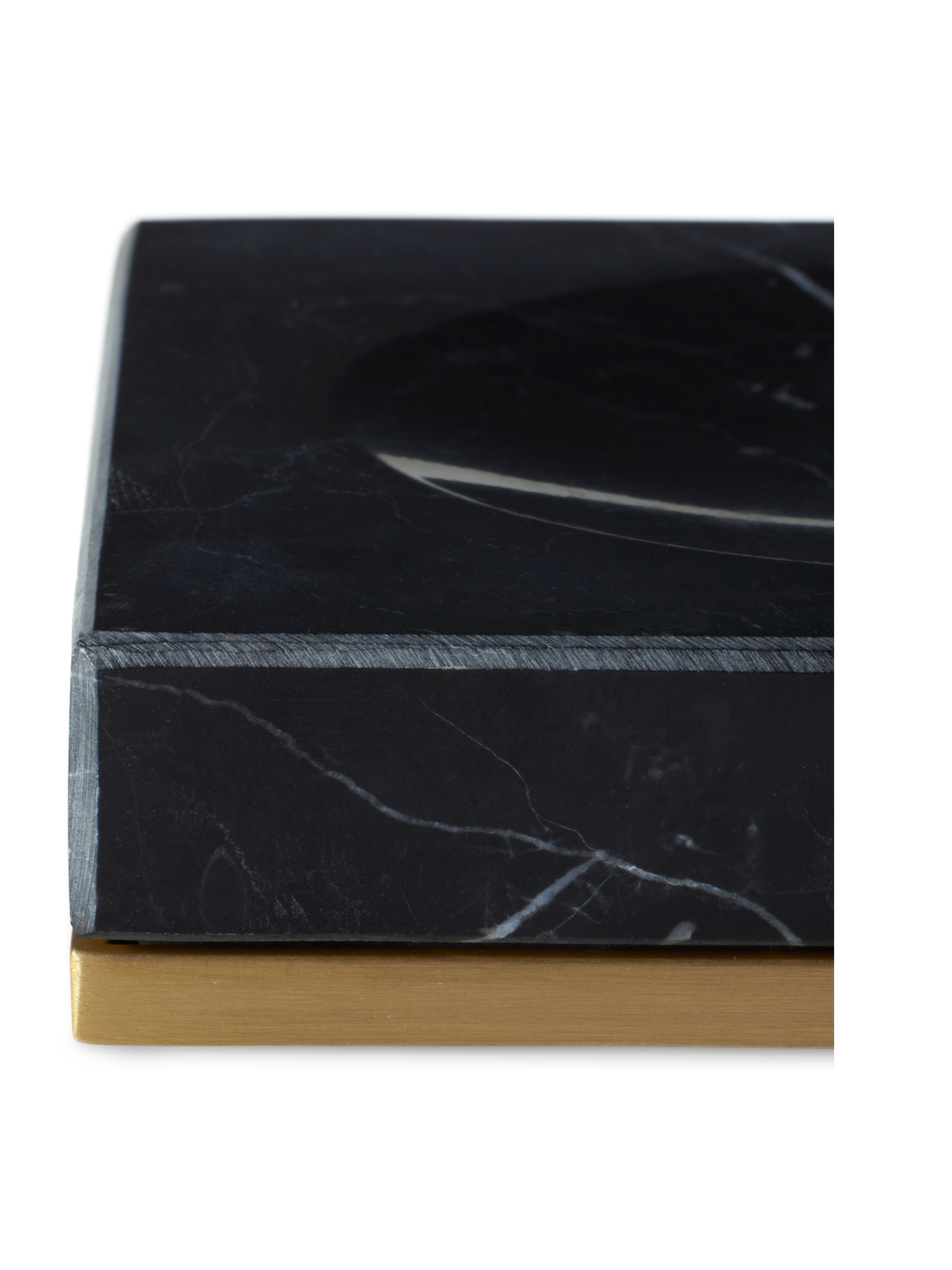 Dedaine Soap Tray Black Marble