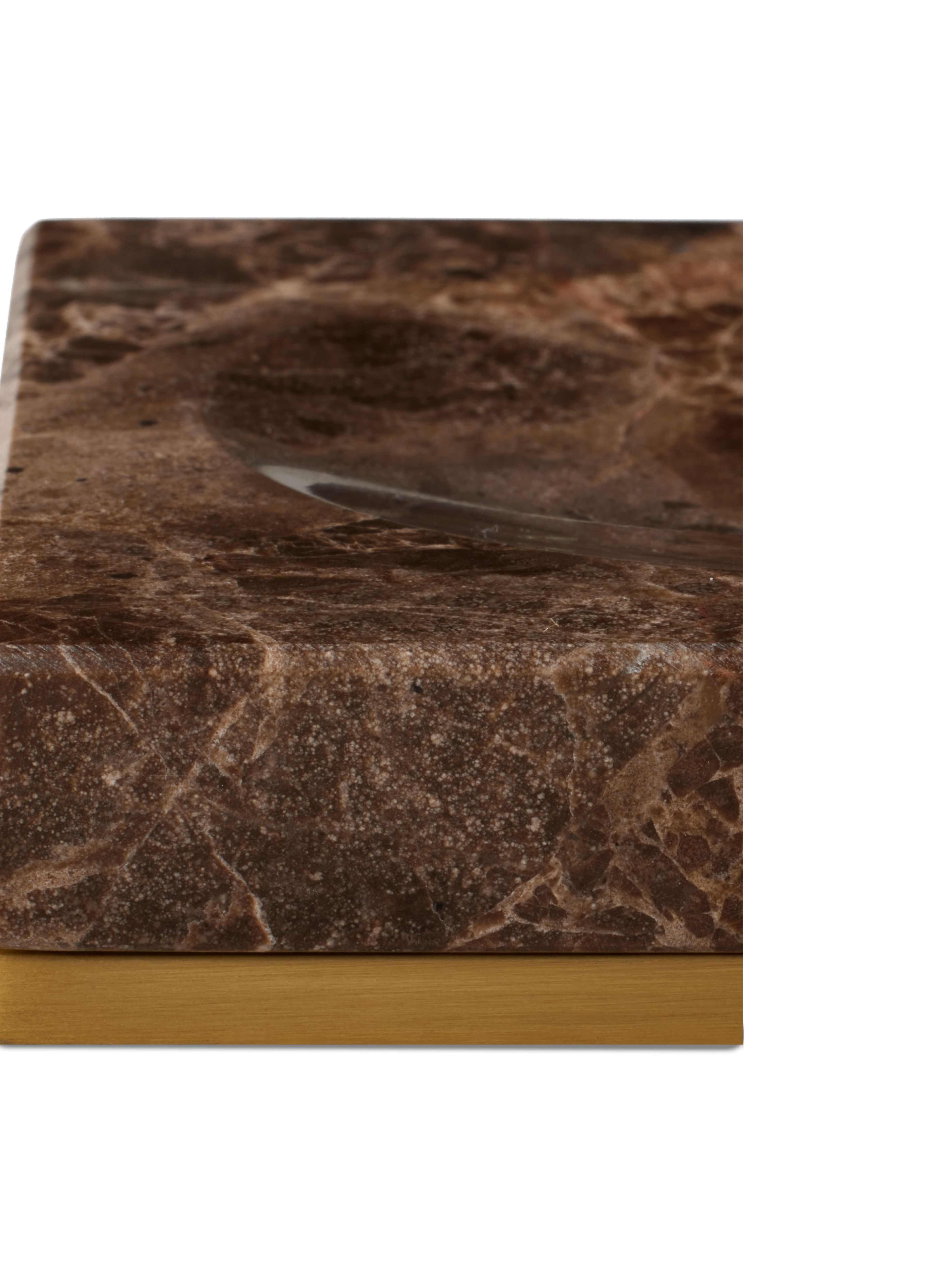 Dedaine Soap Tray Brown Marble