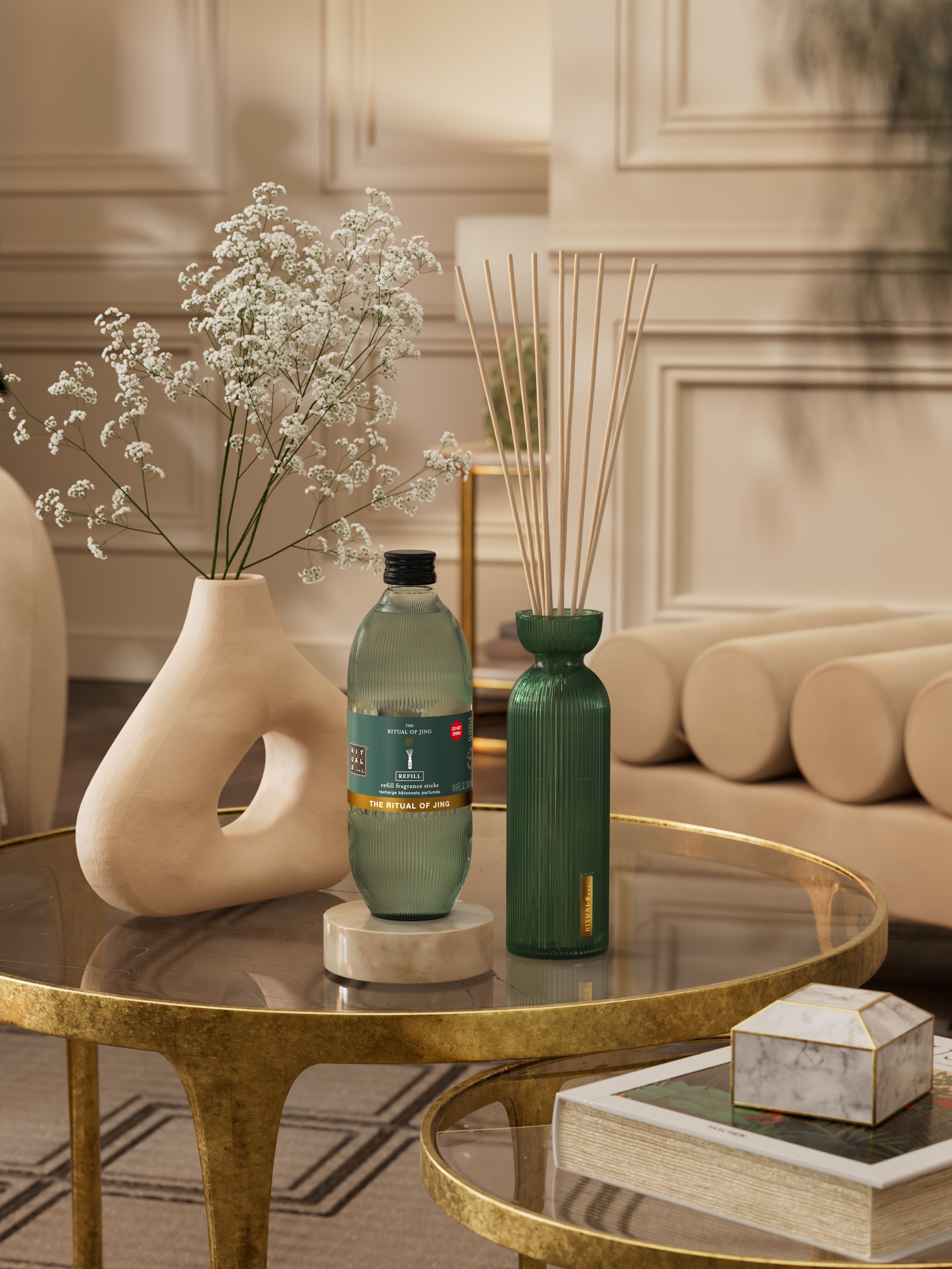 The Ritual of Jing Fragrance Sticks Refill Lifestyle with Product