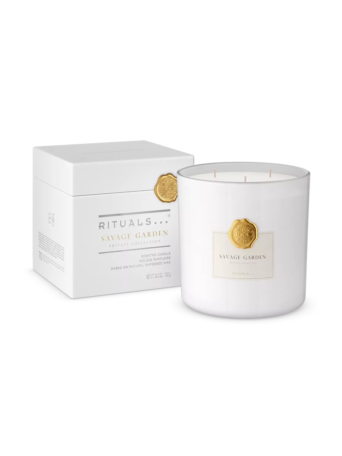 Garden peonies & Rituals precious amber luxury scented candle