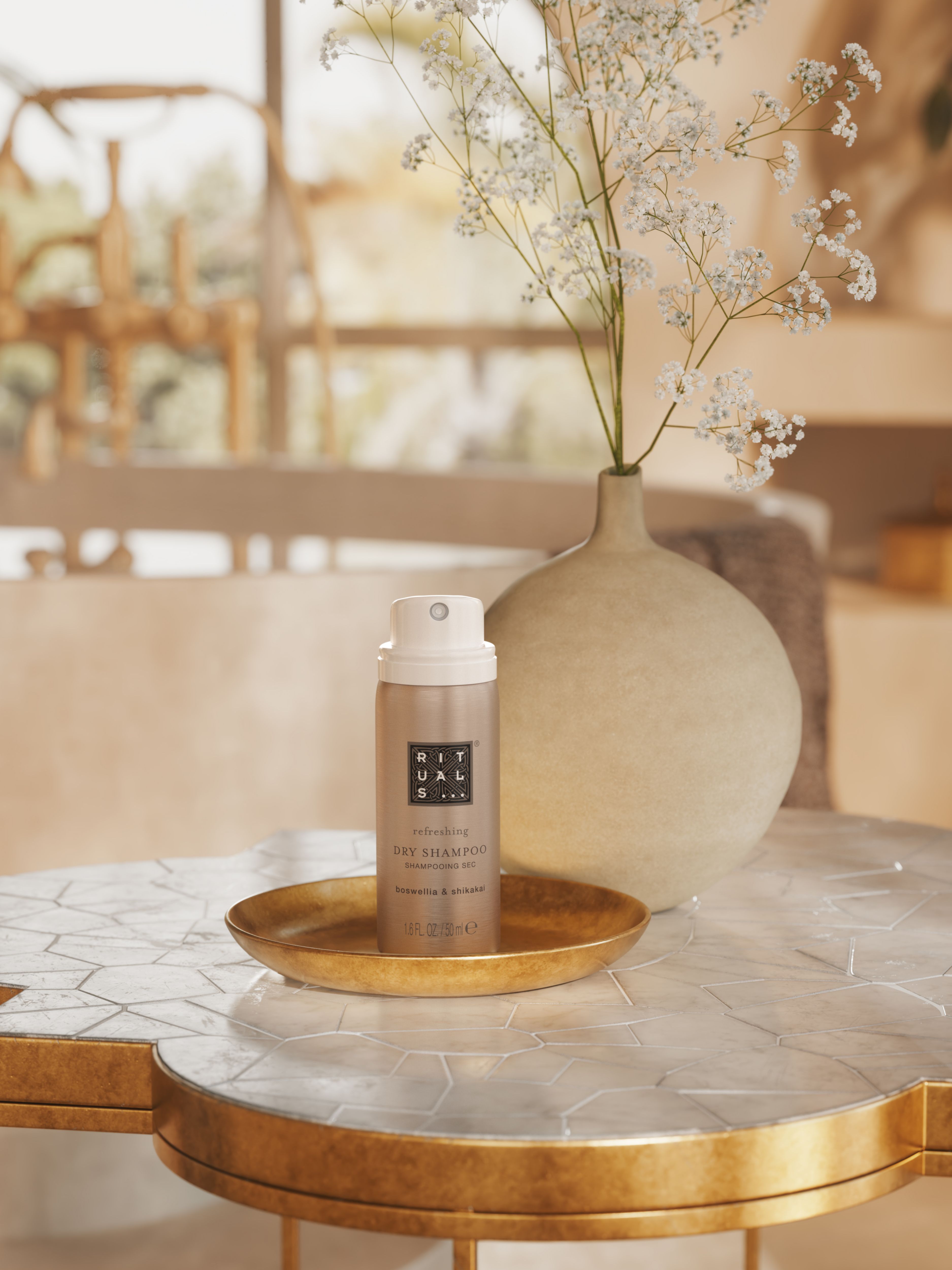 Elixir Collection Refreshing Dry Shampoo 50ml Lifestyle with Product