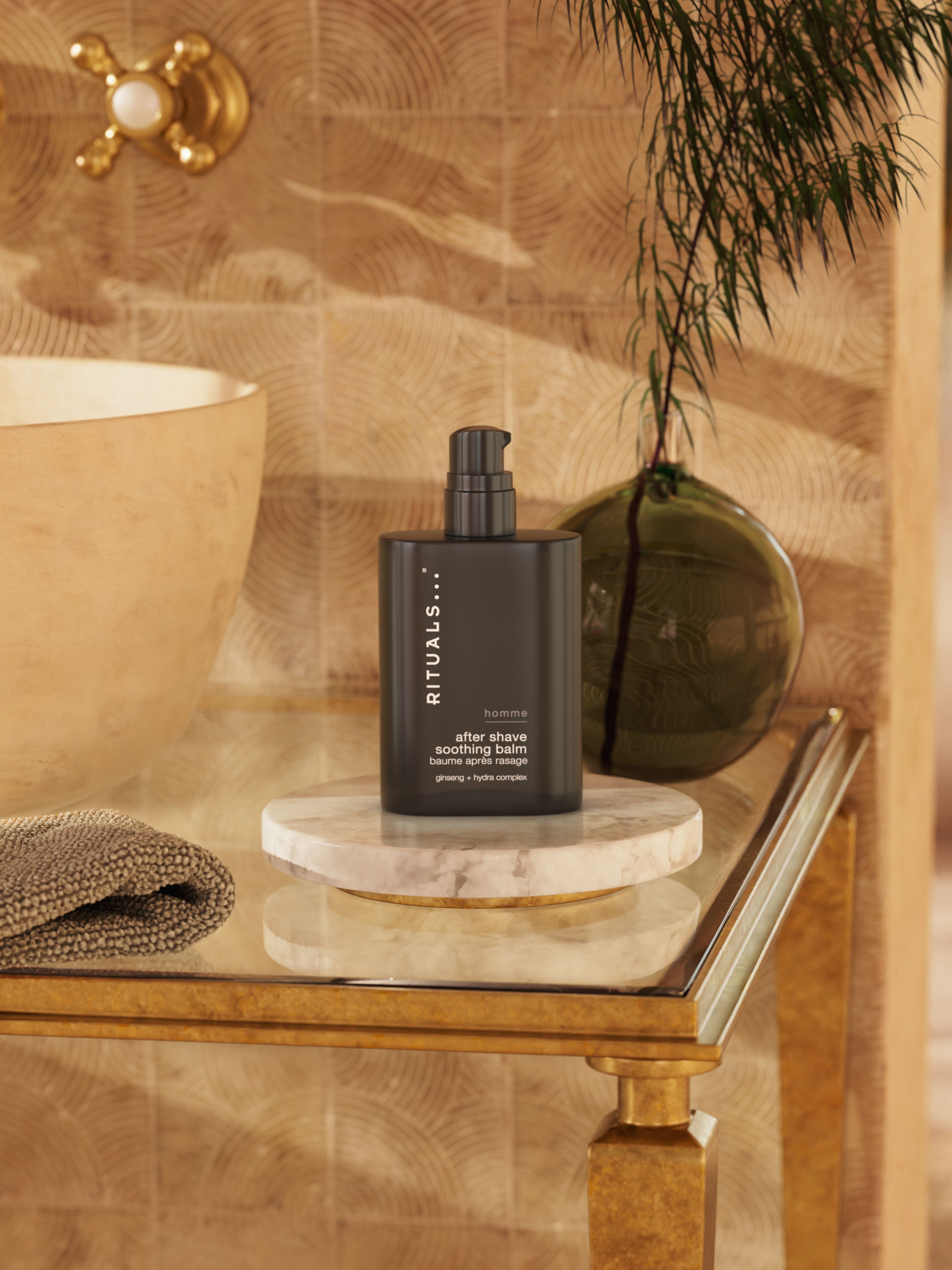 Homme After Shave Soothing Balm Lifestyle with Product