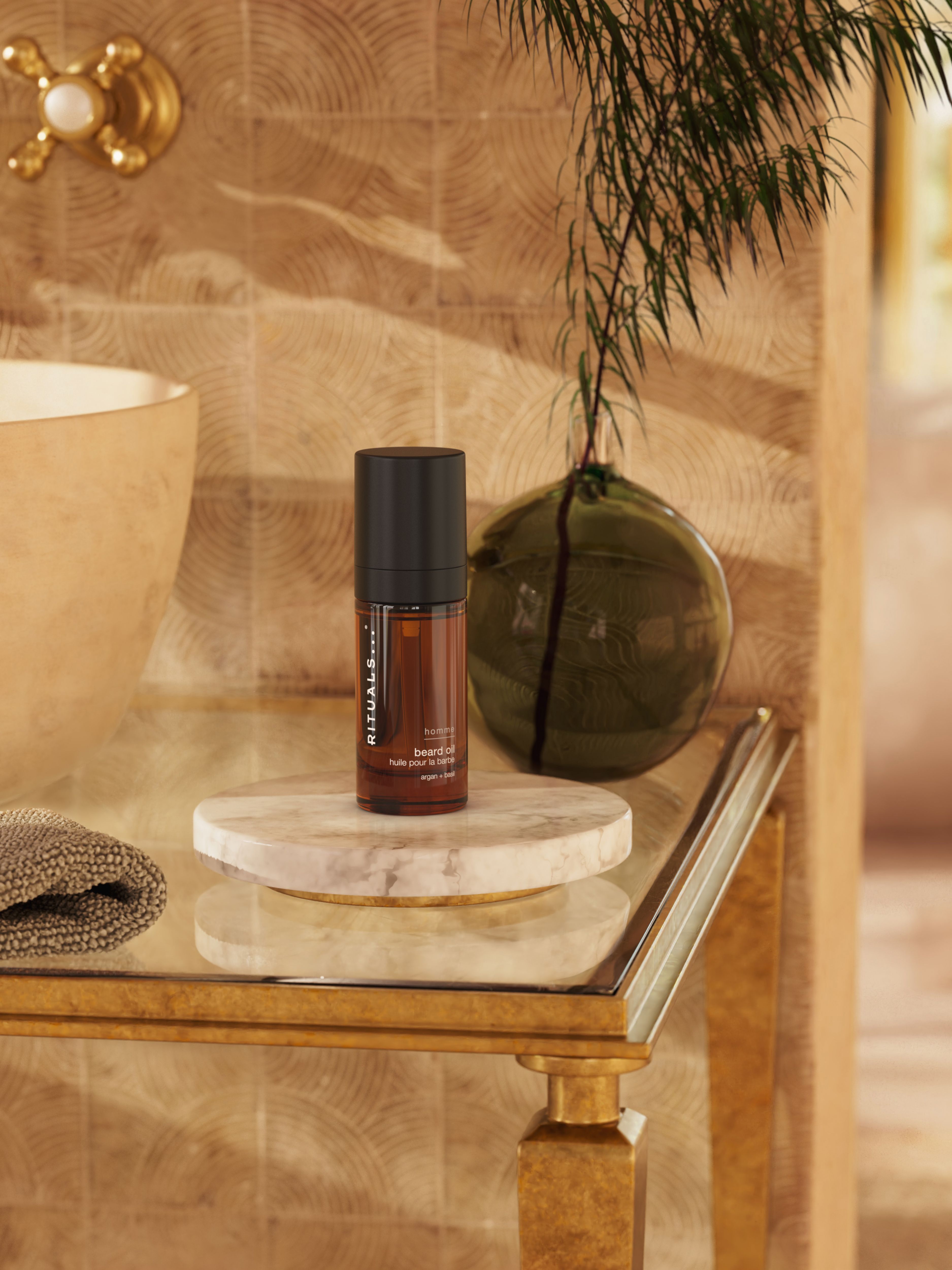 Homme Beard Oil Lifestyle with Product