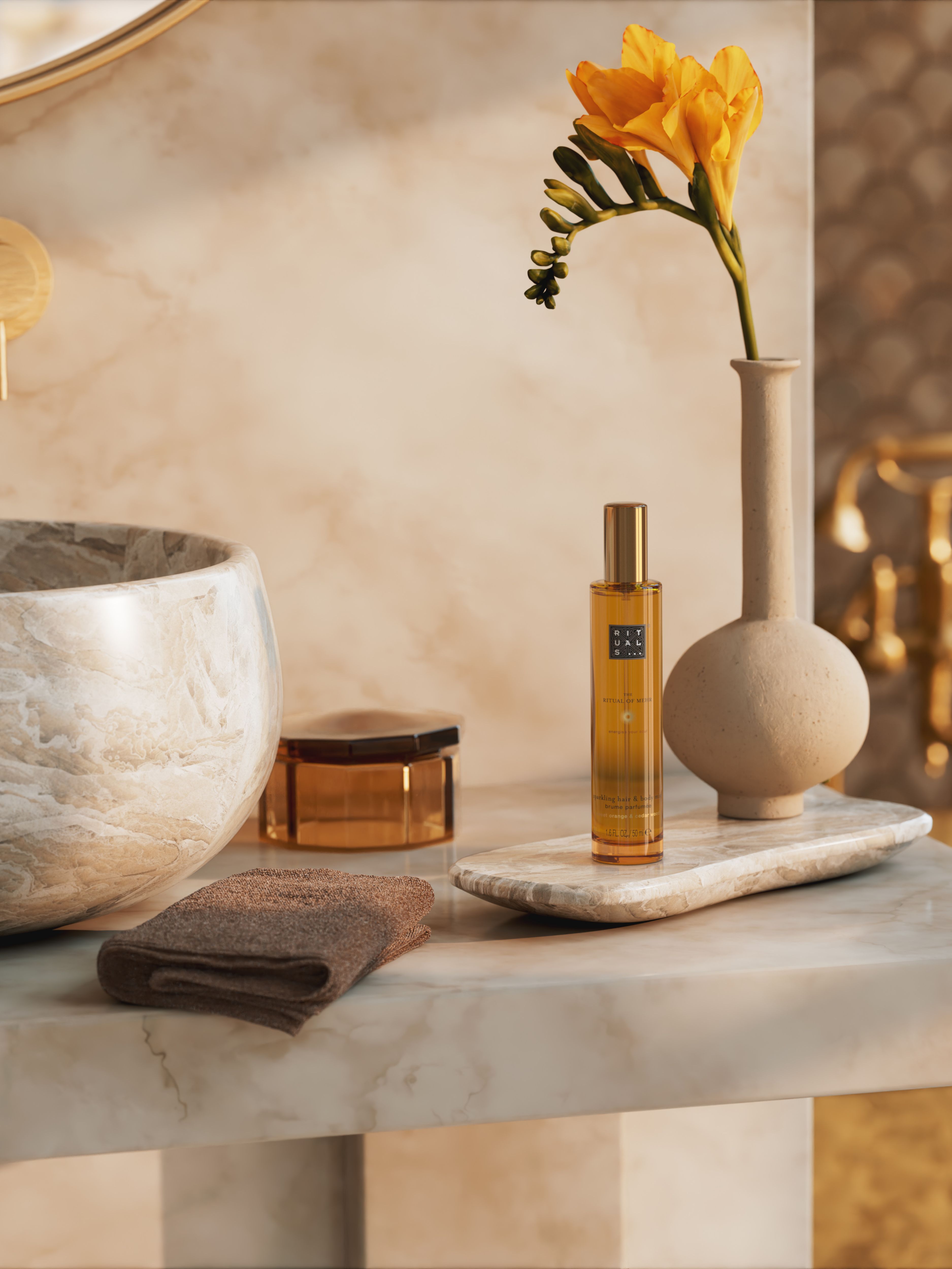 The Ritual of Mehr Hair & Body Mist Lifestyle with Product