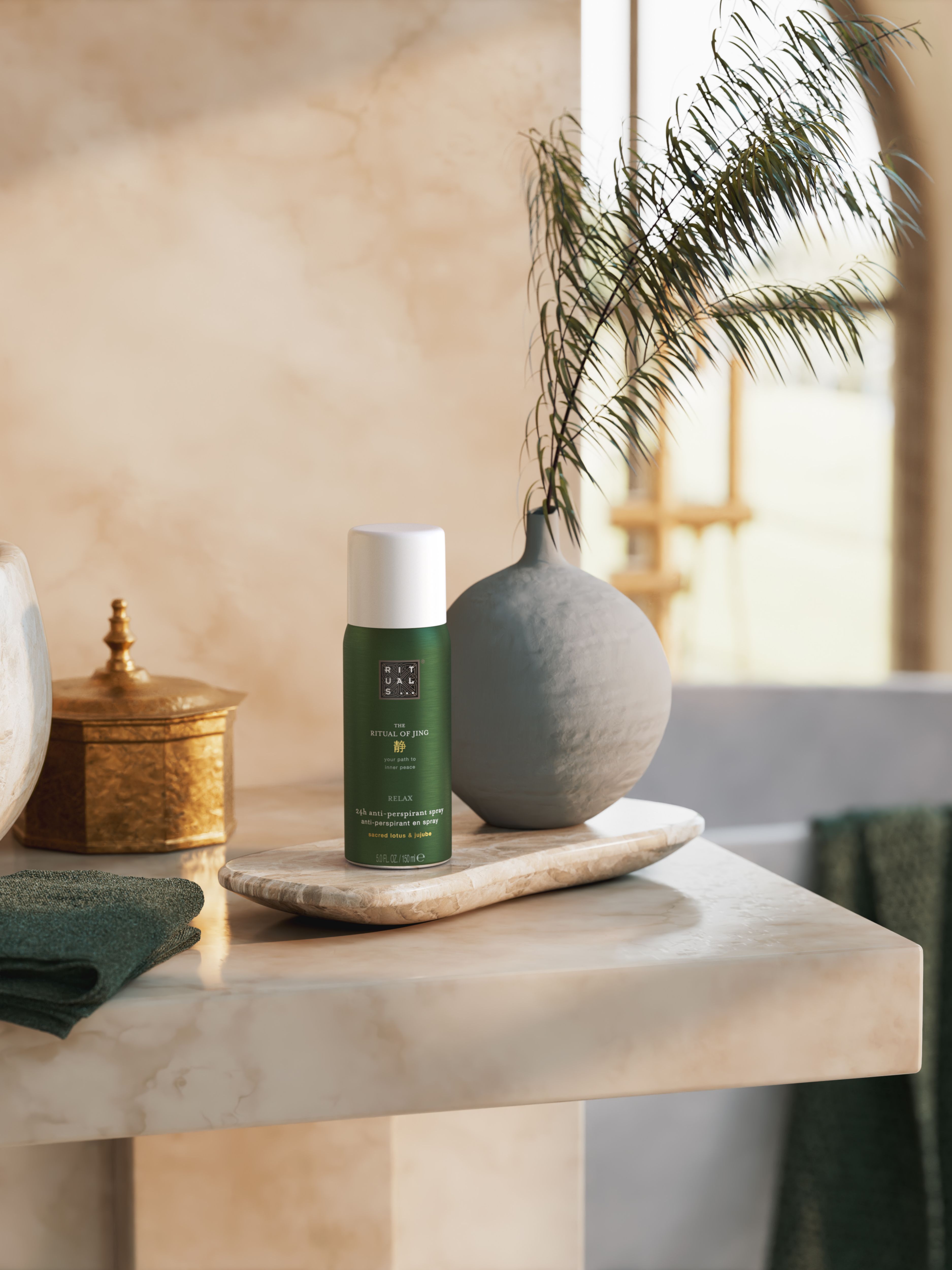 The Ritual of Jing Anti-perspirant Spray Lifestyle with Product