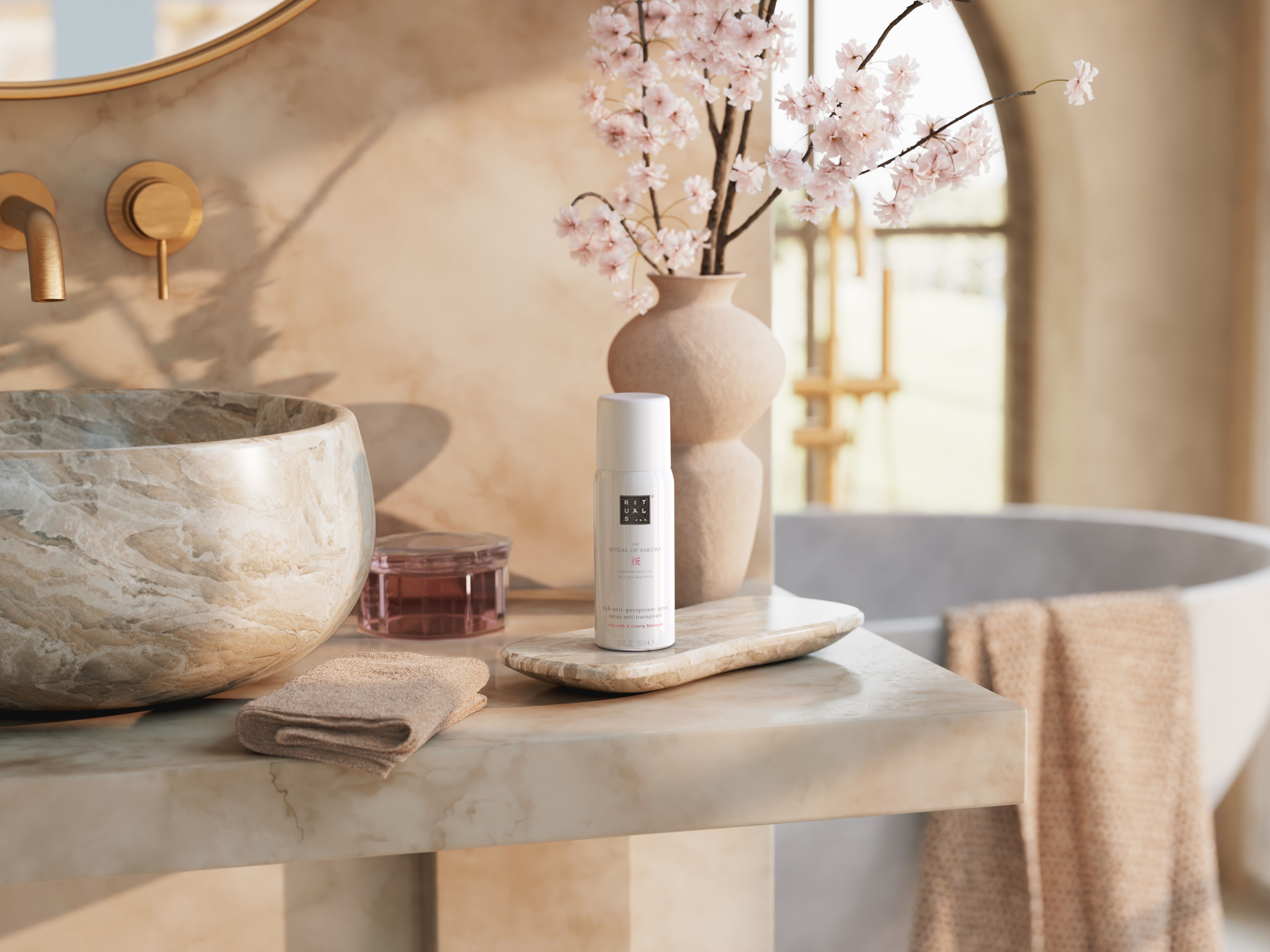 Xịt khử mùi 24h, hoa anh đào, Trắng, 150 ml, RITUALS