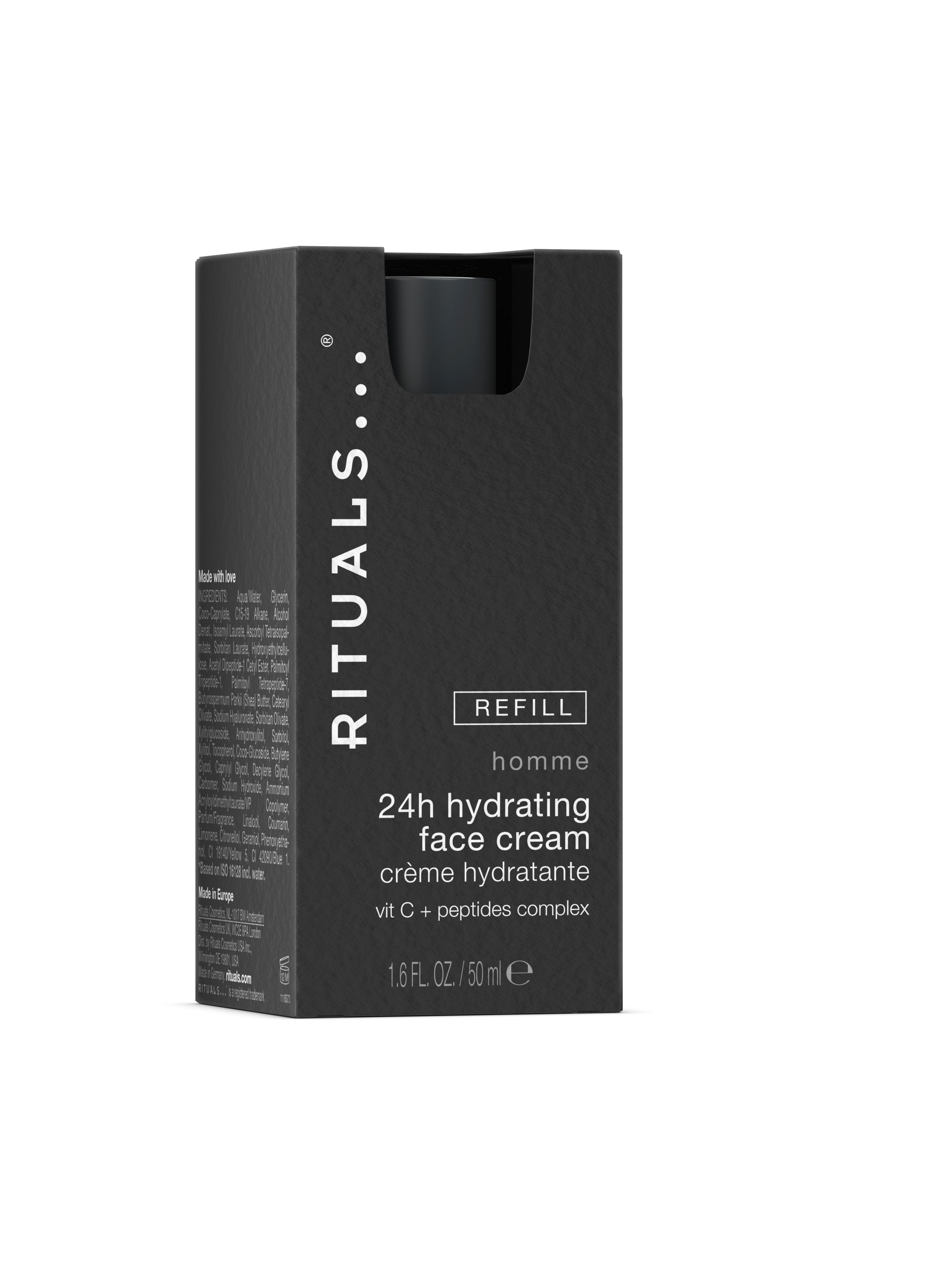 Homme 24h Hydrating face cream refill Product Pack