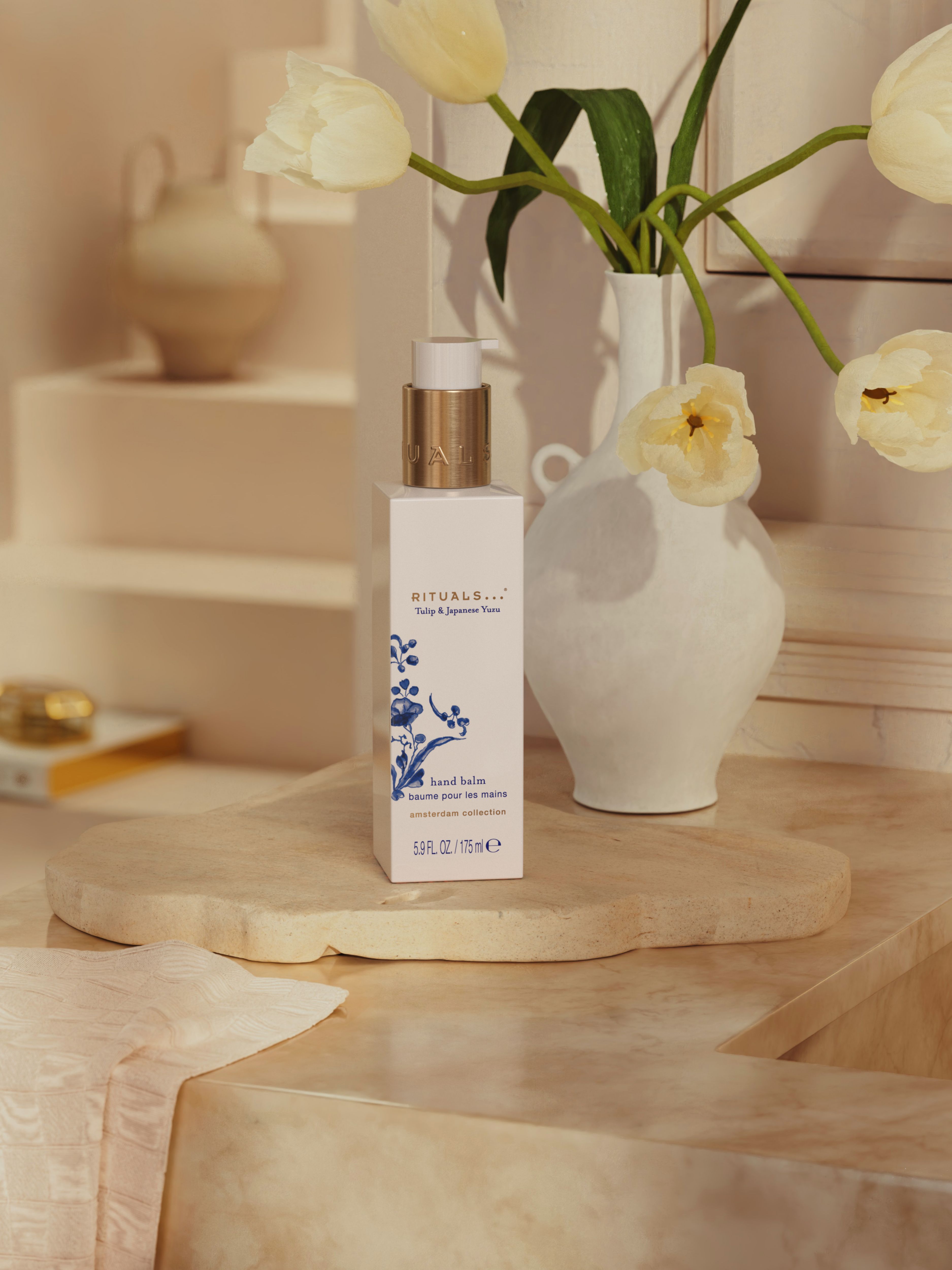 Amsterdam Collection Hand Balm 175ml Lifestyle with Product