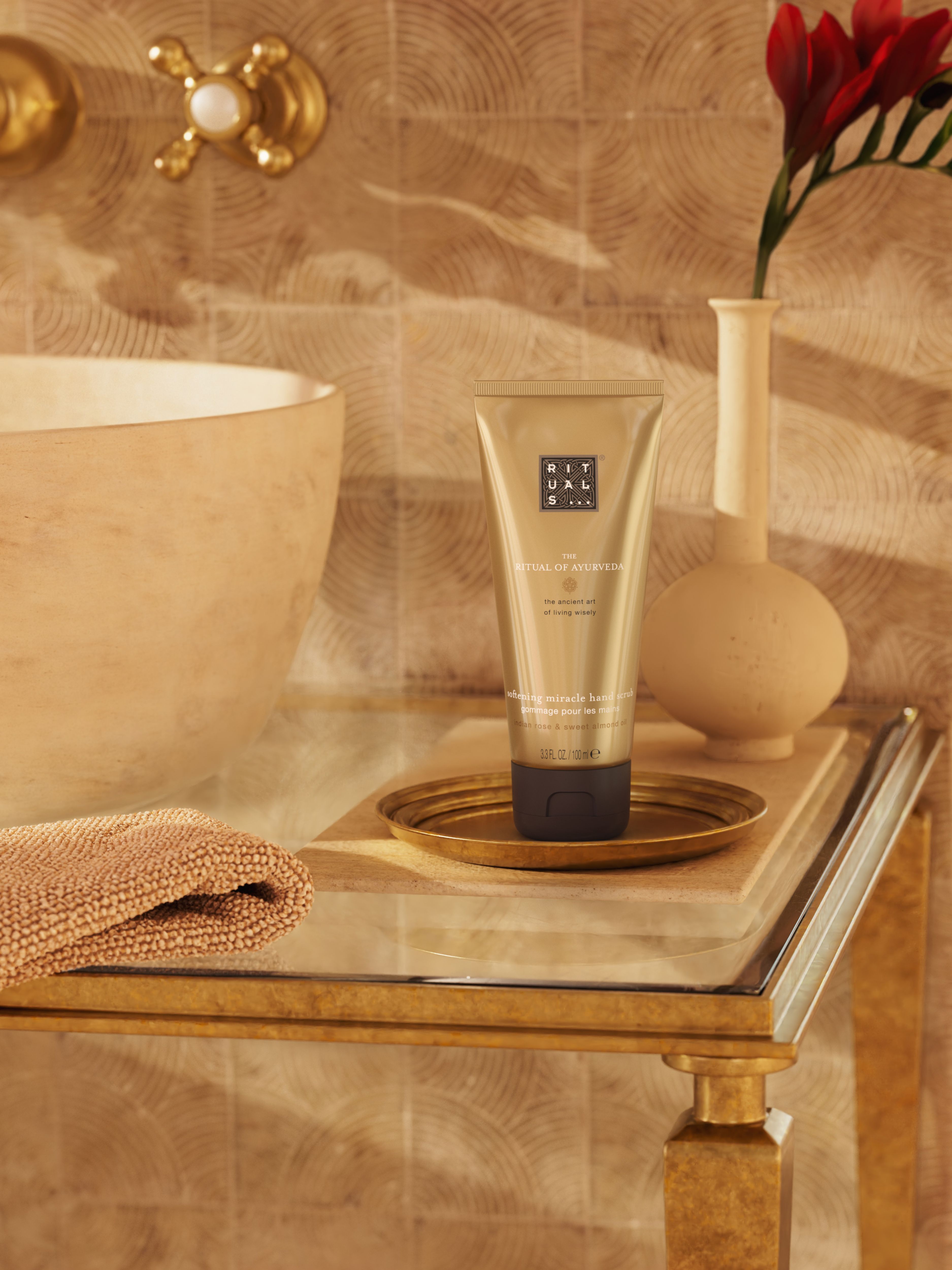 The Ritual of Ayurveda Hand Scrub Lifestyle with Product