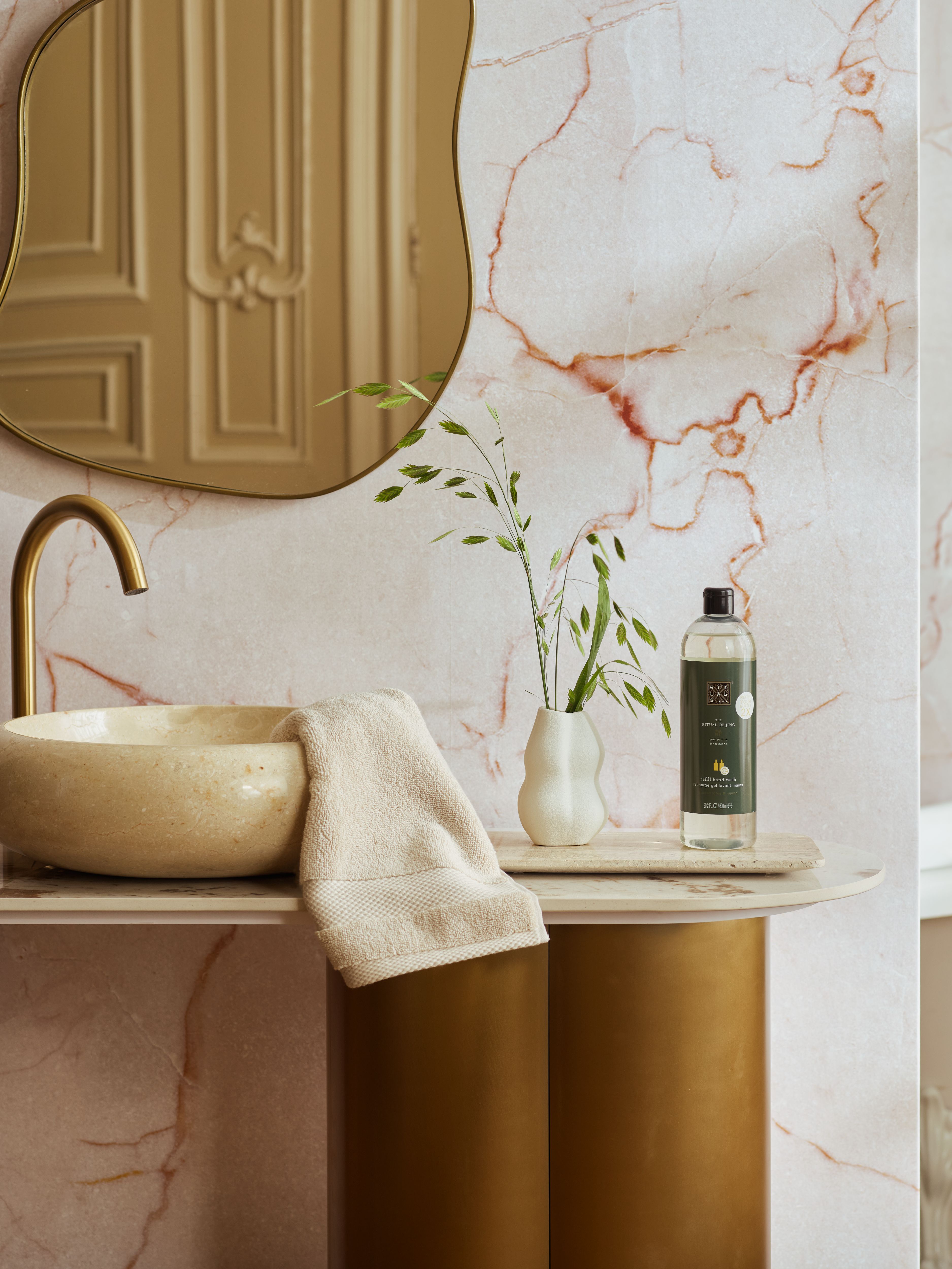 The Ritual of Jing Refill Hand Wash Lifestyle with Product