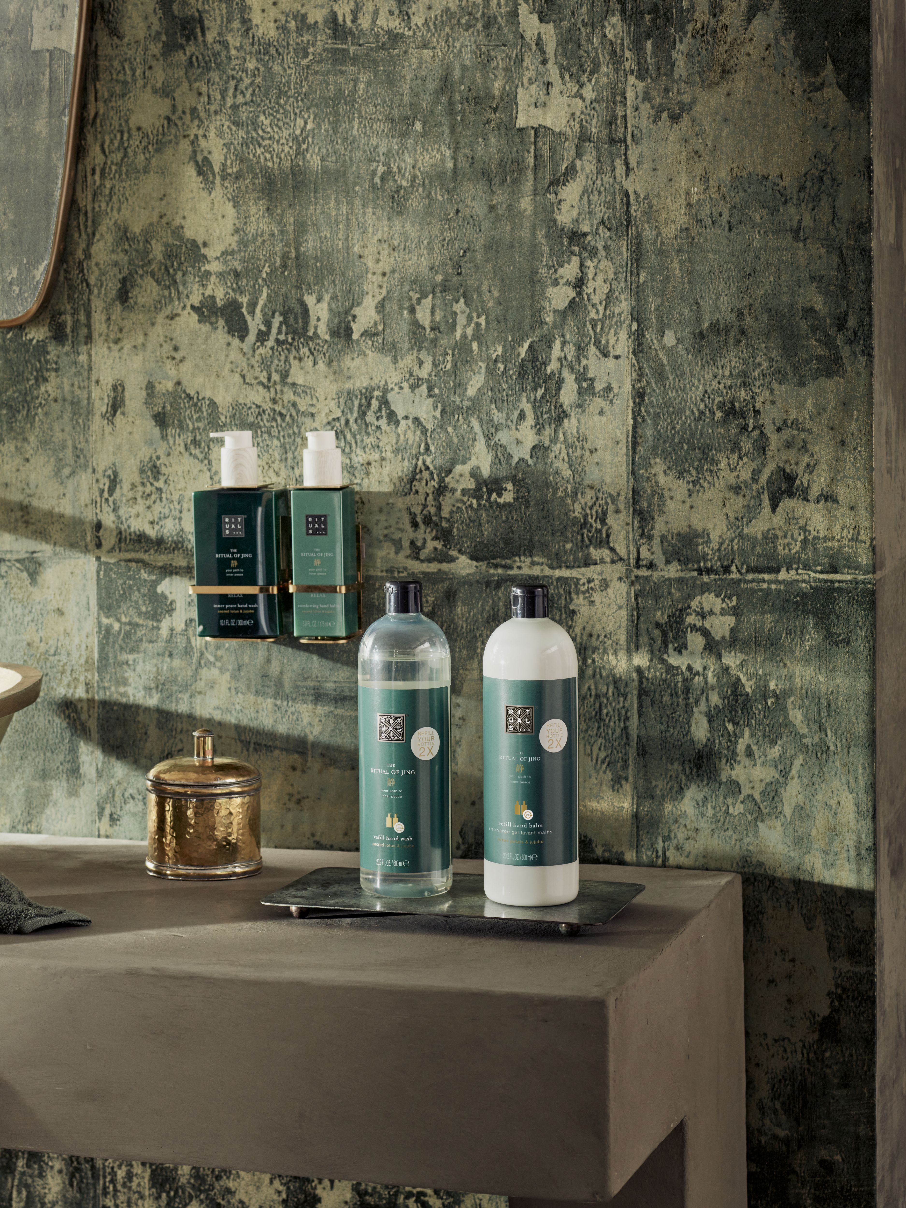 The Ritual of Jing Refill Hand Wash Lifestyle with Product