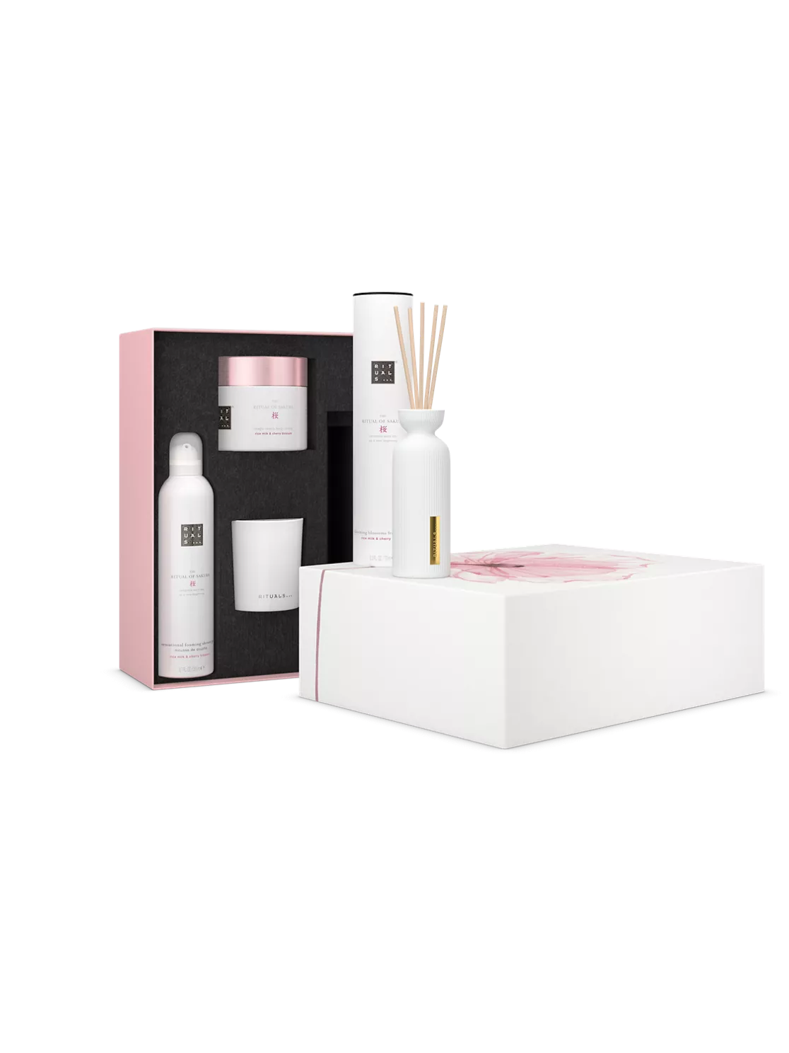 RITUALS Geschenkset The Ritual of Sakura, M – Geschenkbox mit 4 Produkten  für die Körperpflege mit Reismilch und Kirschblüten – Pflegende  Eigenschaften : : Beauty