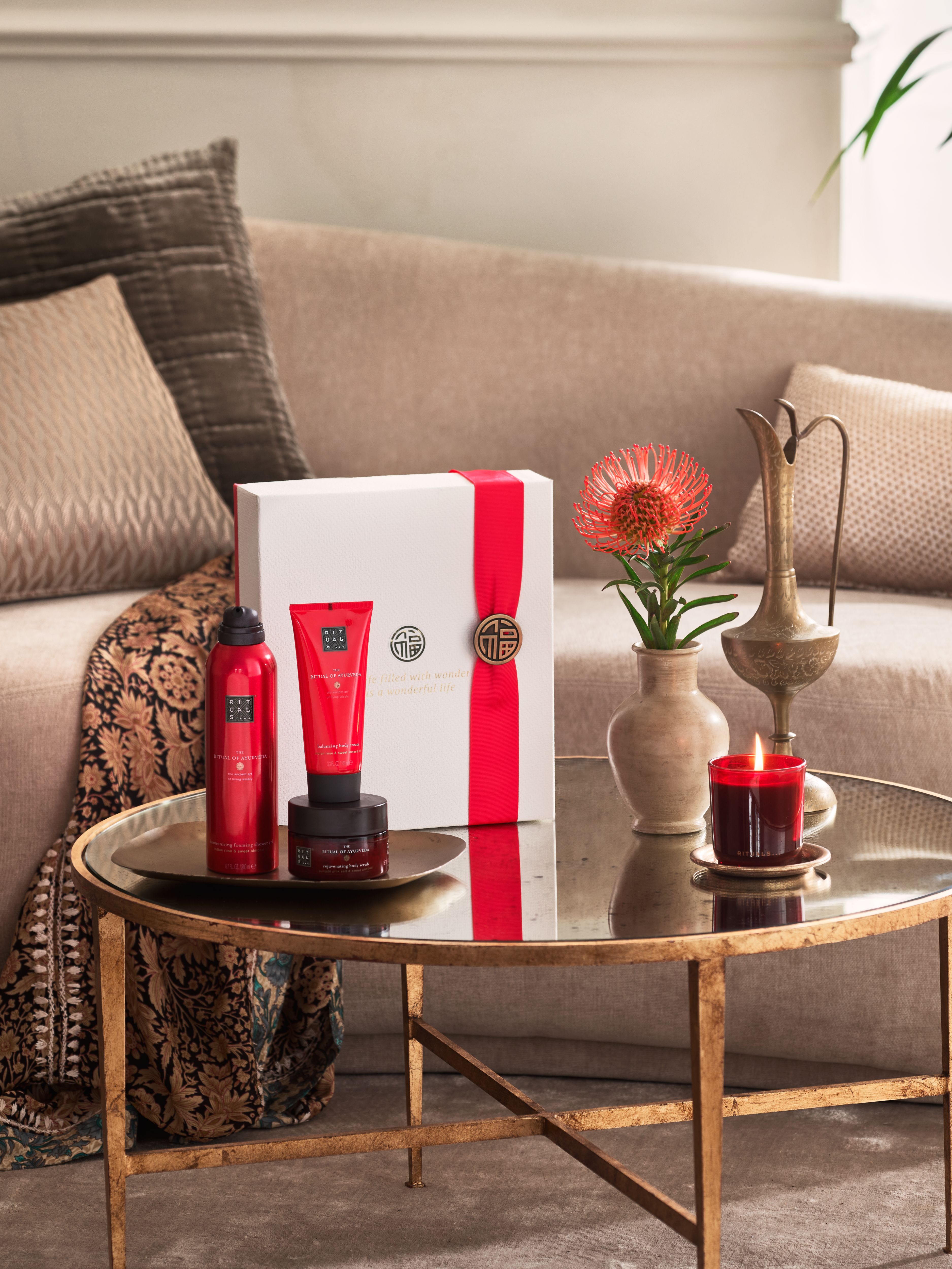 The Ritual of Ayurveda - Medium Gift Set Marketplaces Lifestyle with Closed Pack