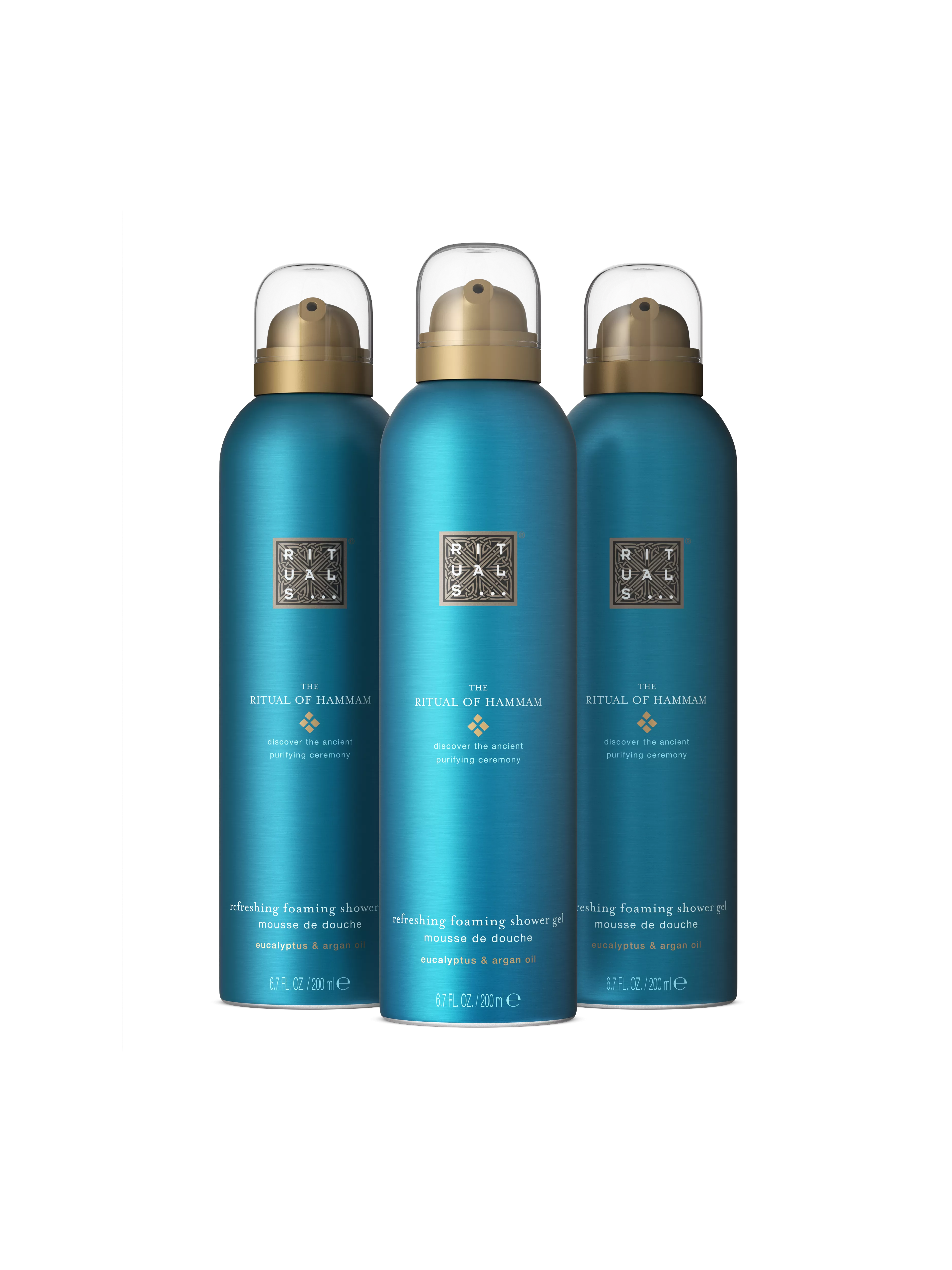 Set aus 3 x Duschschaum, hammam, Blue, 600 ml, RITUALS