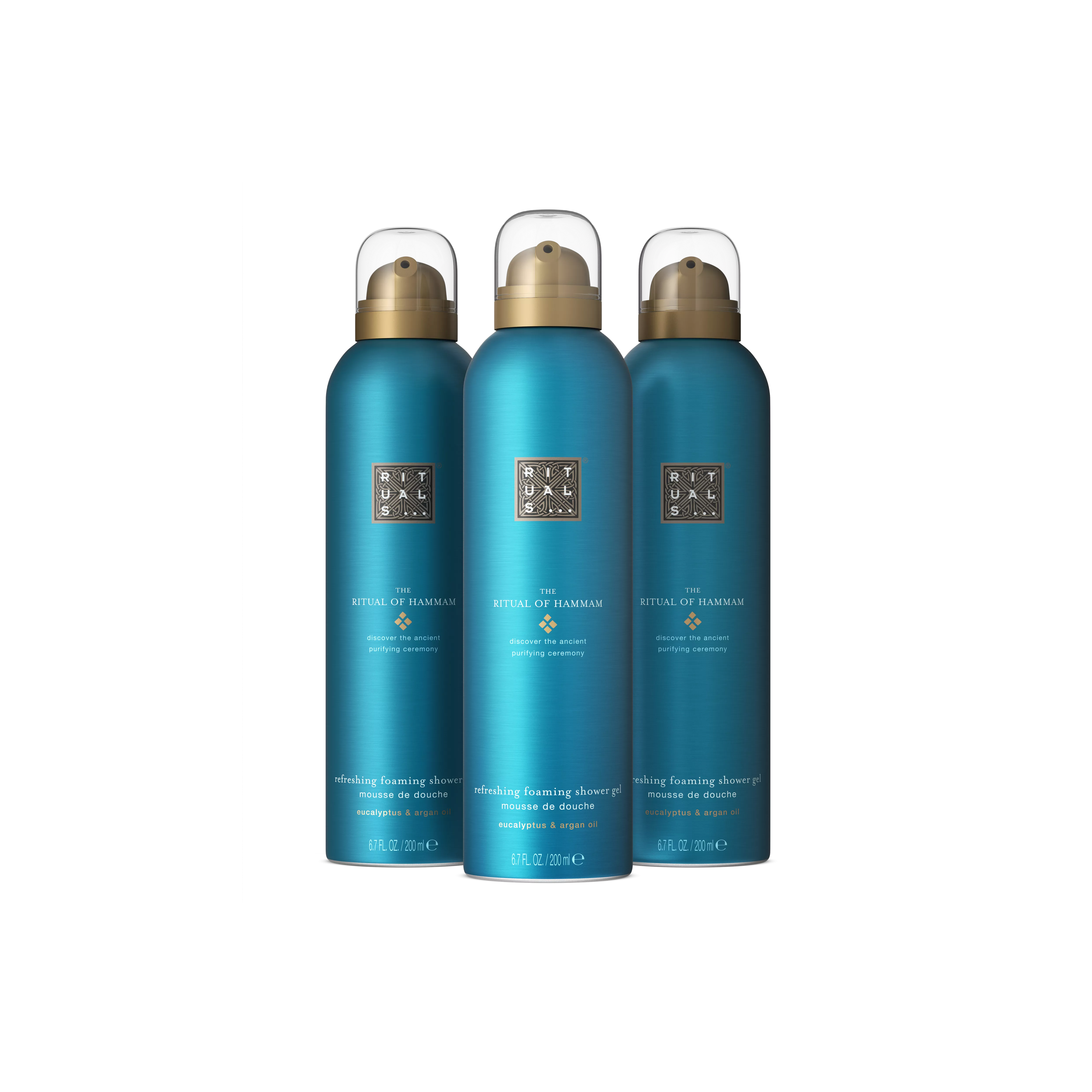 Set aus 3 x Duschschaum, hammam, Blue, 600 ml, RITUALS
