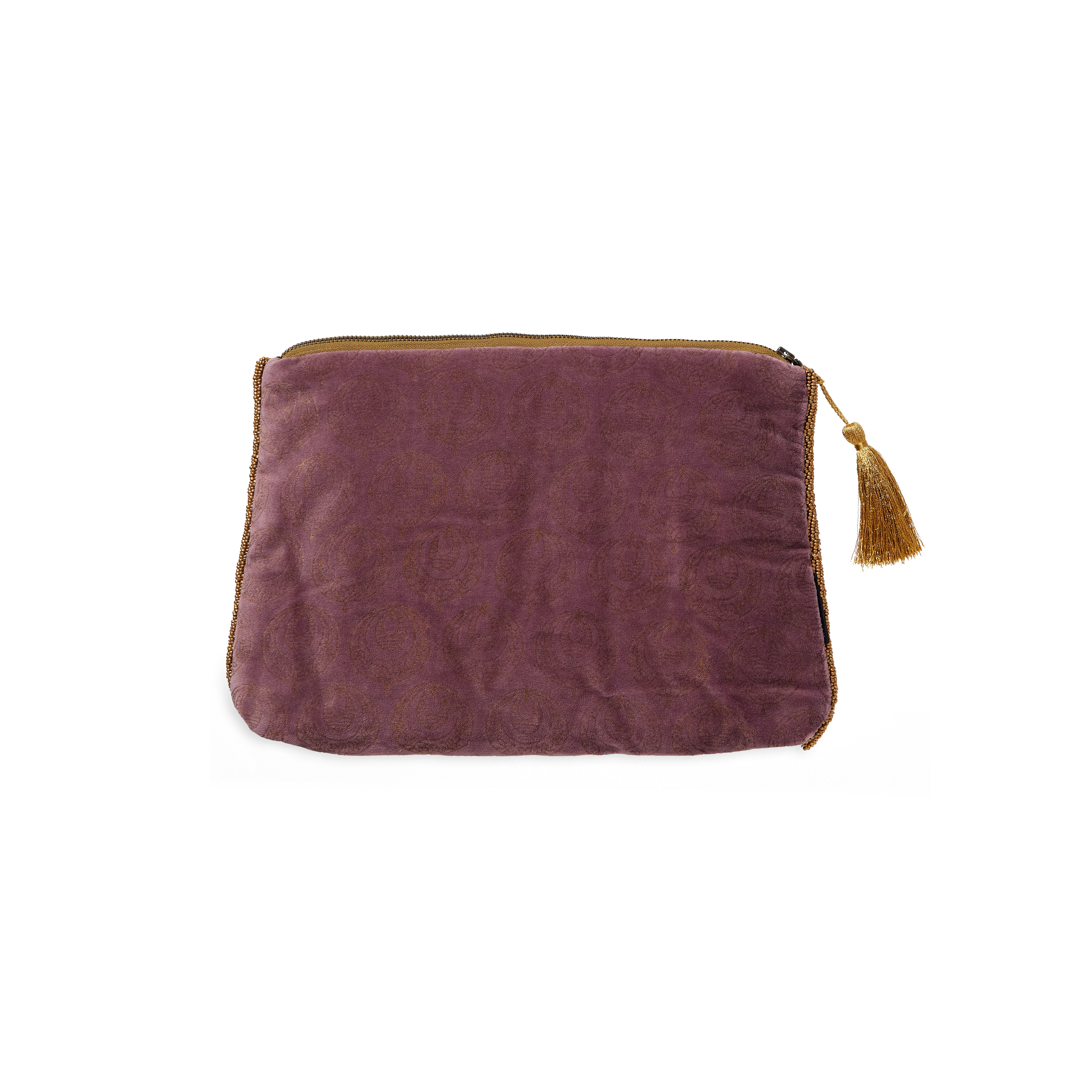 vellore cotton velvet pouch peacock medium, houseofrituals, Pink, 100% Cotton - Lining 100% Polyester, RITUALS