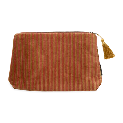 Mittelgroßer Beutel aus Baumwolle und Samt