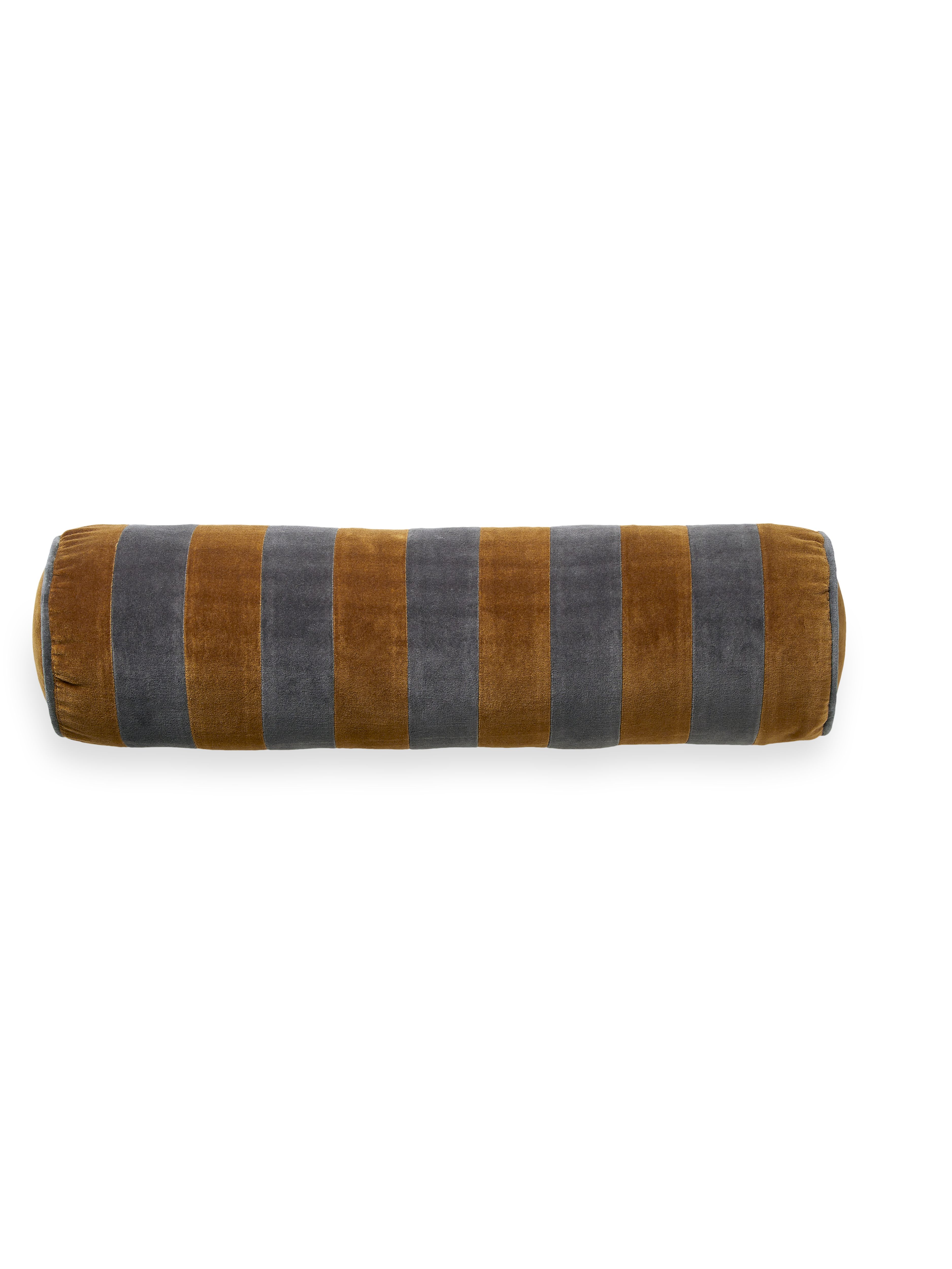 Vellore Bolster Cushion Mocha Stripes