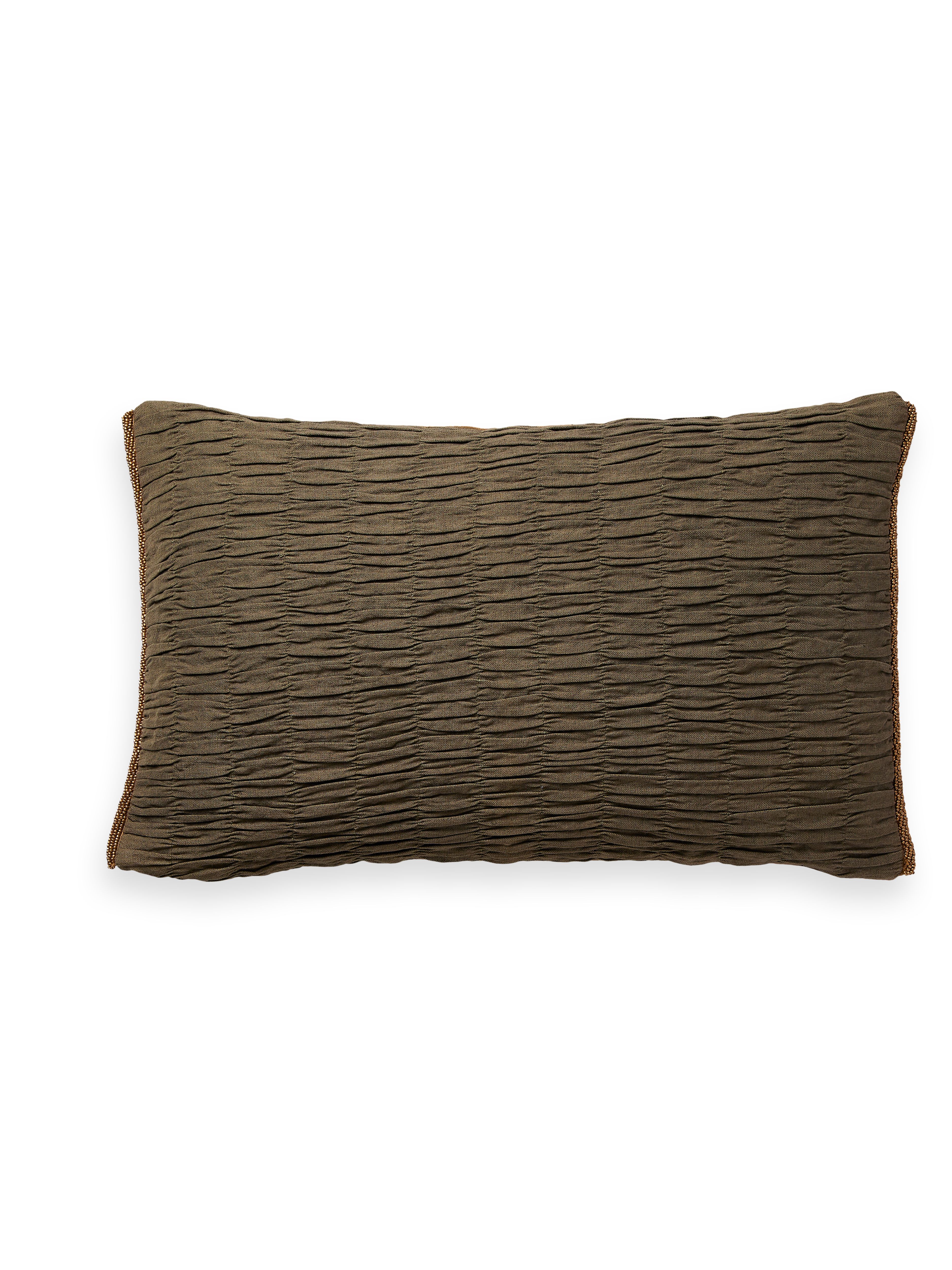 Vellore Cushion Cover Smocked Green 50 x 30cm