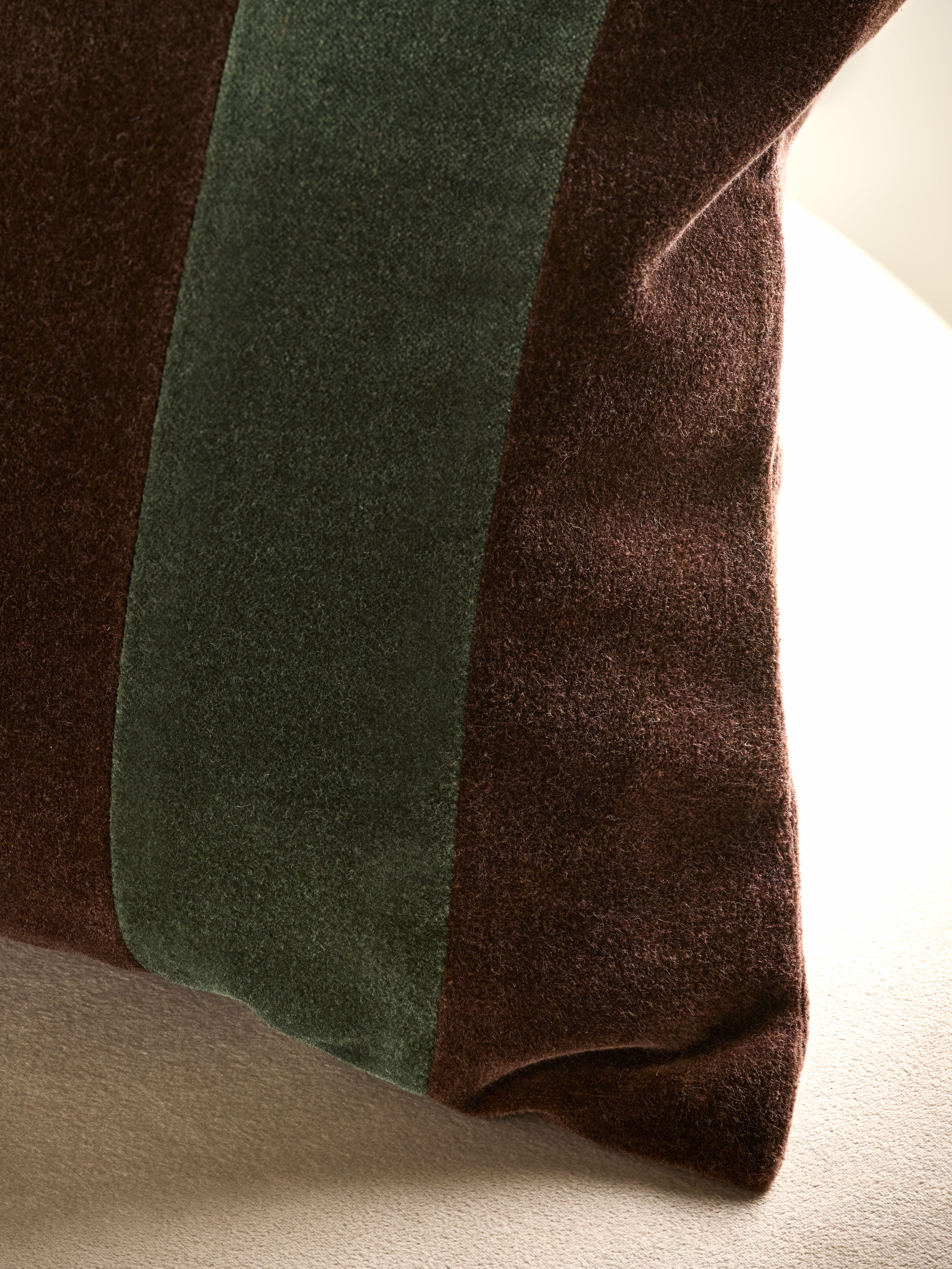 Vellore Cushion Cover Dark Stripes 50 x 30cm Lifestyle with Product Elements