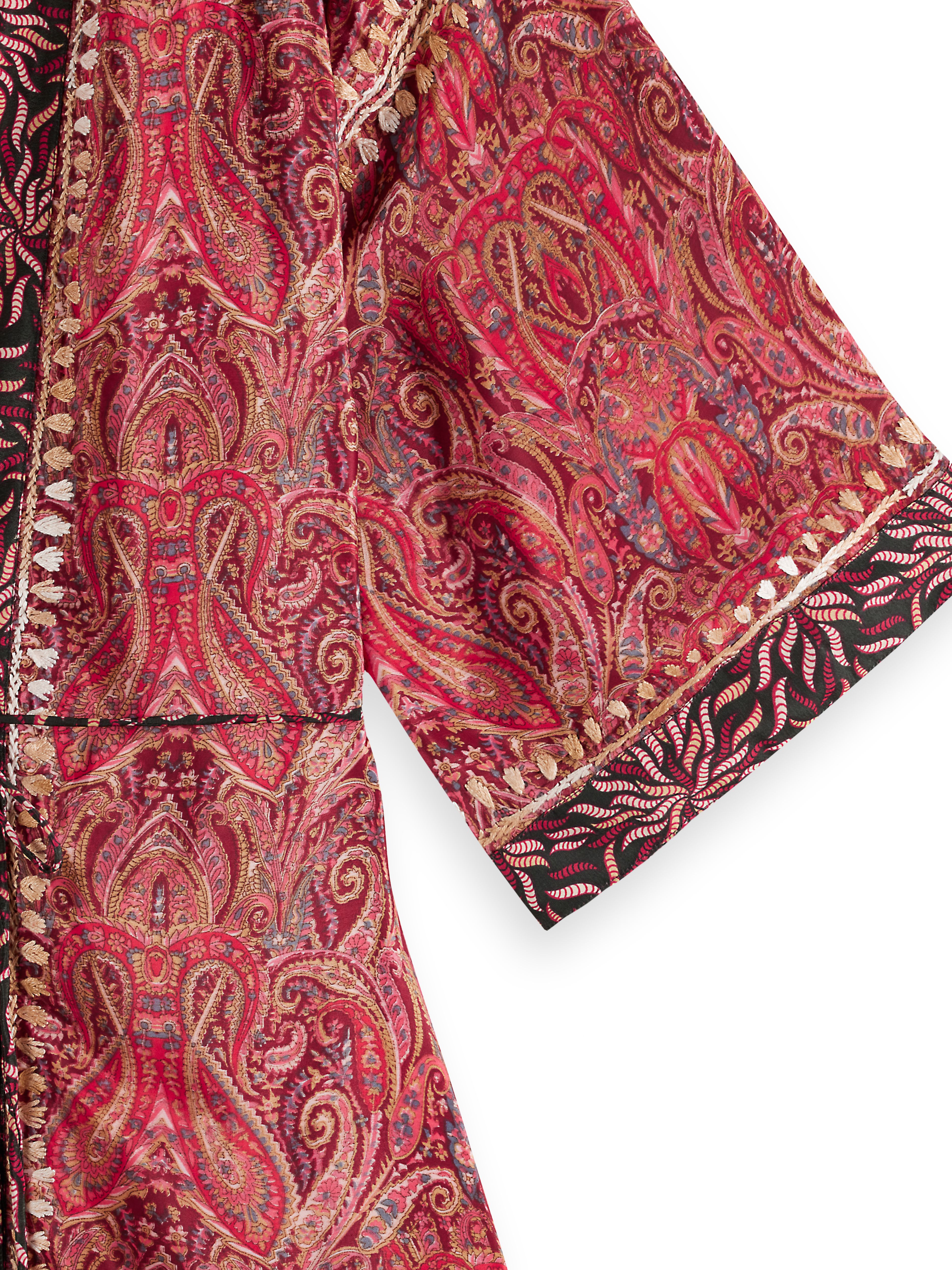 Jaypur Saree Kimono Burgundy Red