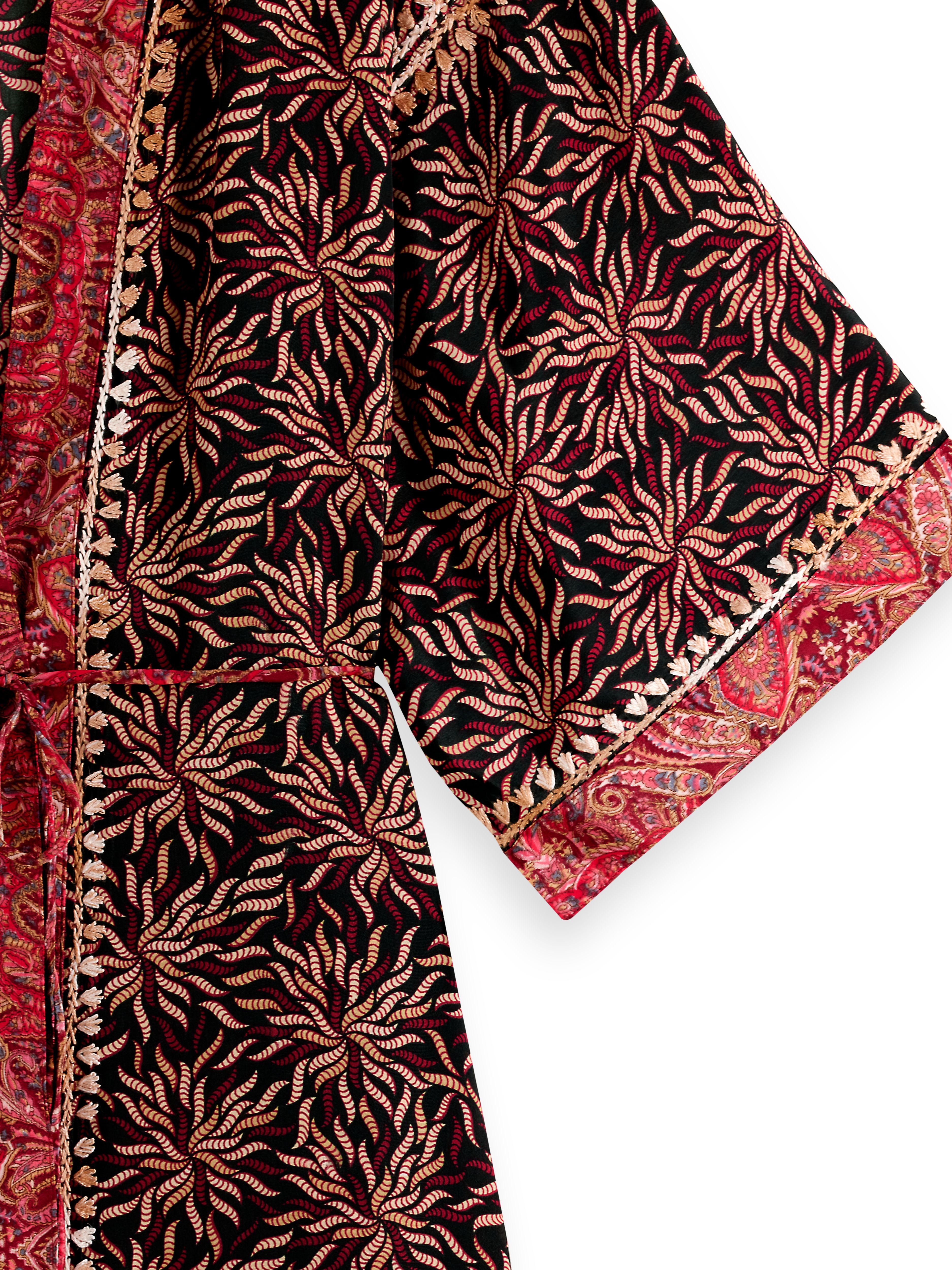 Jaypur Saree Kimono Dark Flower Long