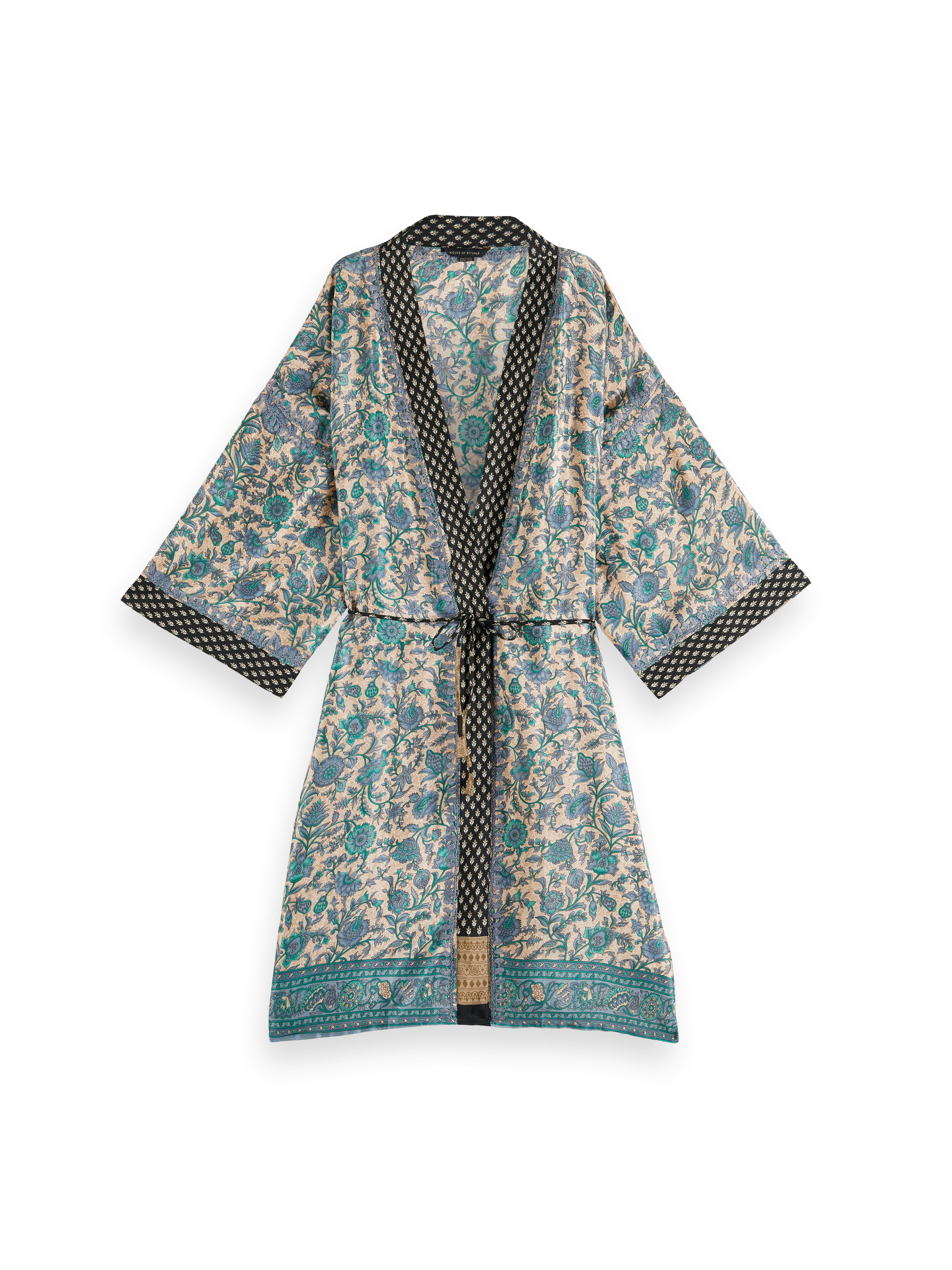 Jaypur Saree Kimono Lavender Blue