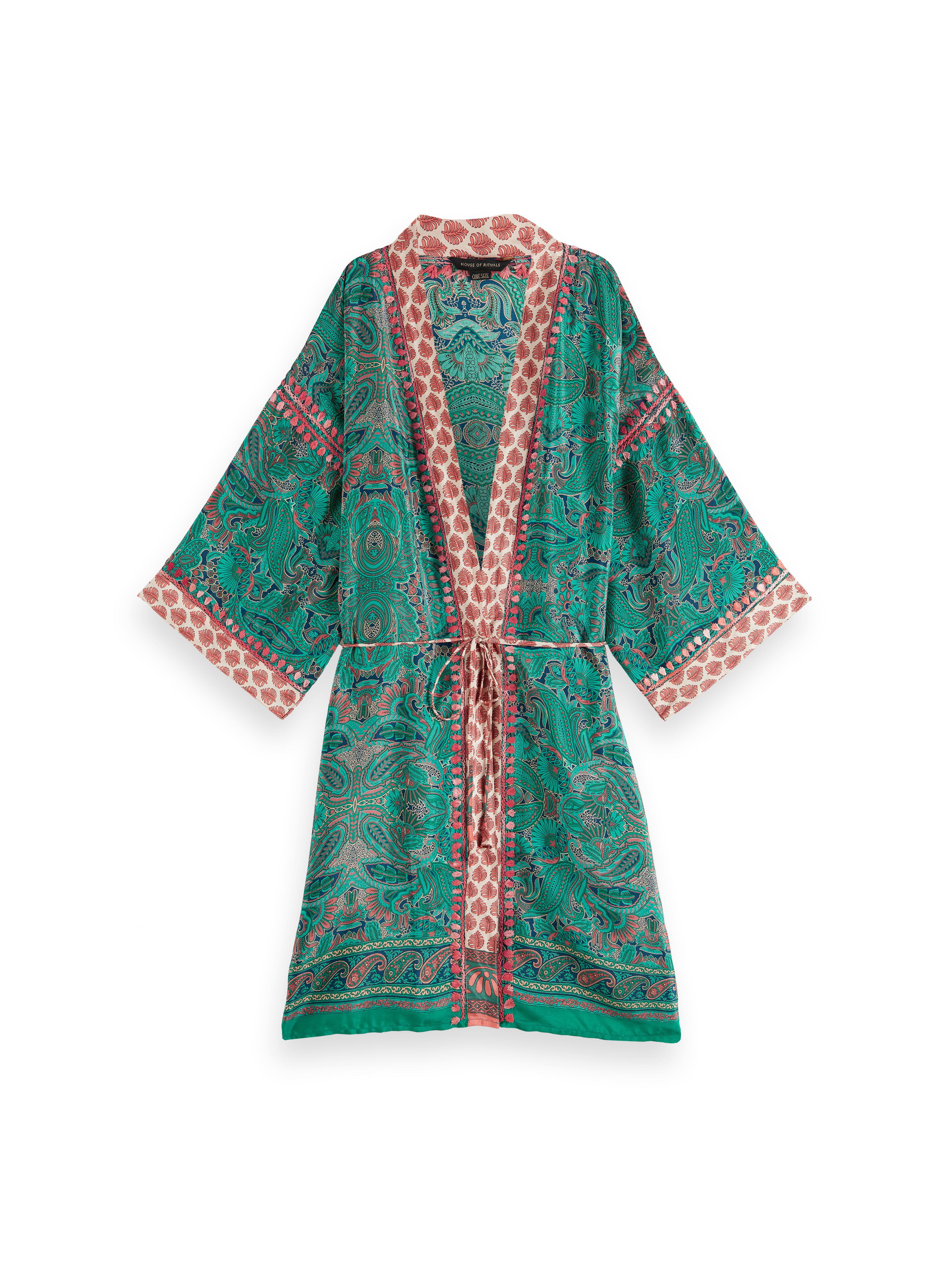 Jaypur Saree Kimono Nana Turquoise
