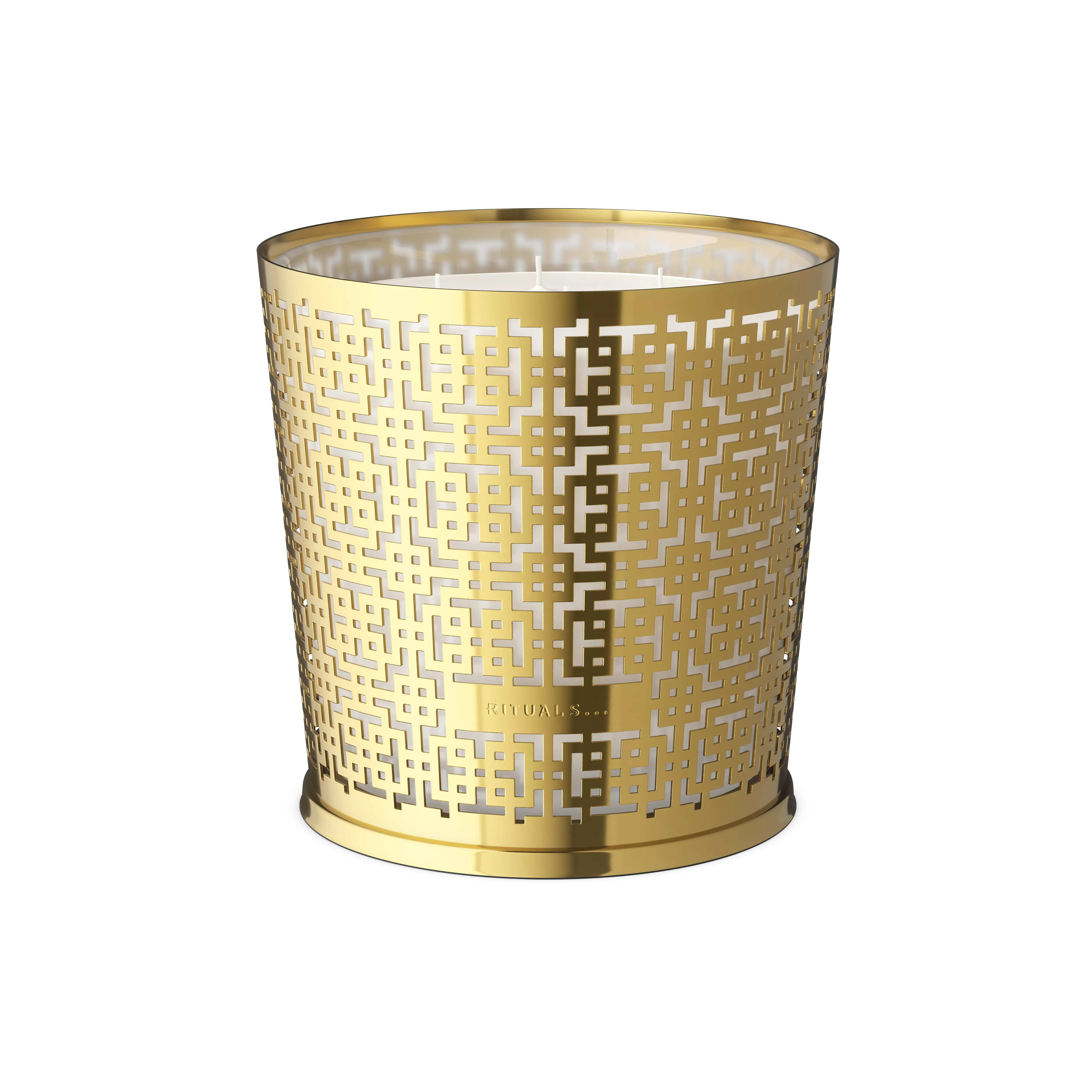 scented candle with metal sleeve, privatecollection, Gold, 1600 gr, RITUALS