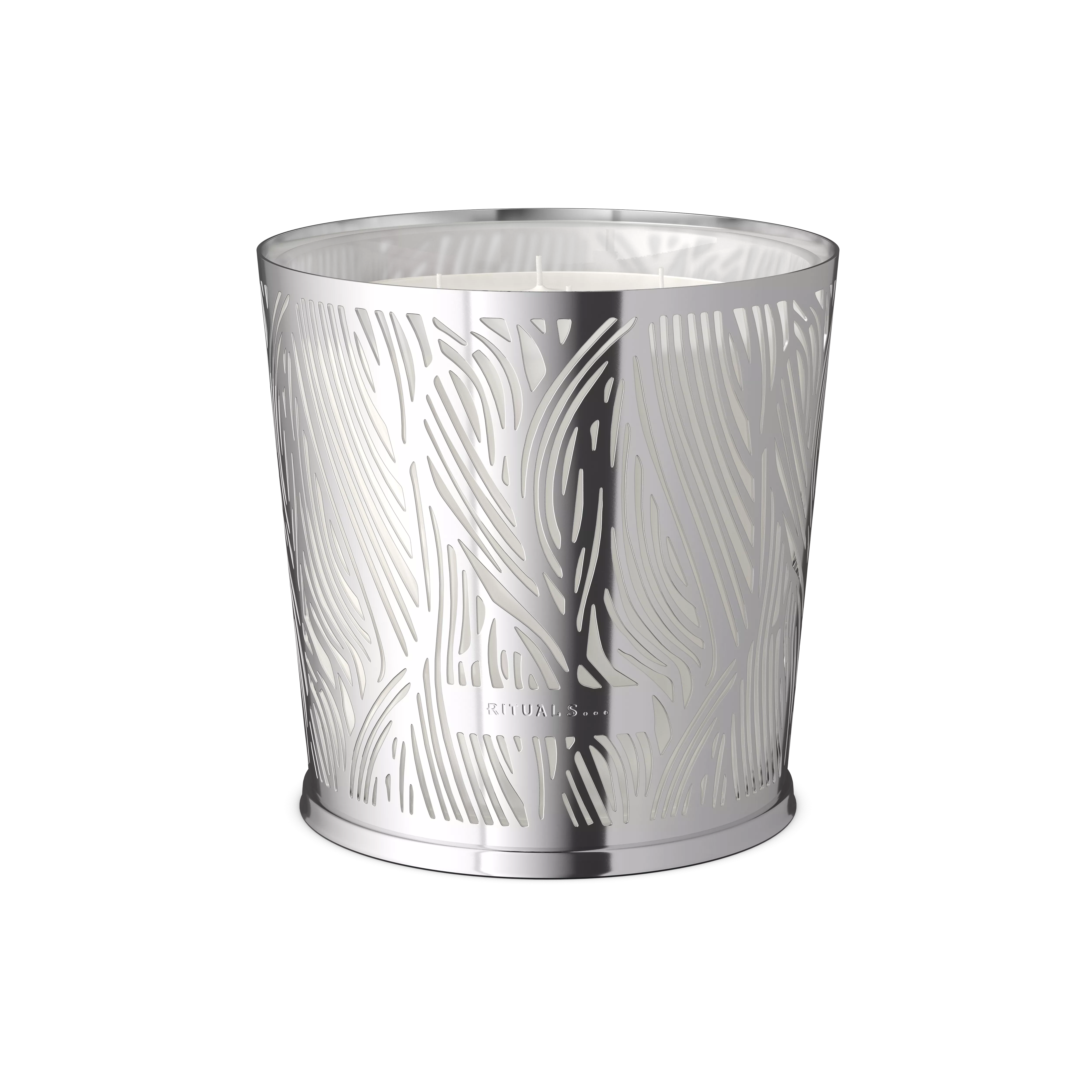 scented candle with metal sleeve, privatecollection, Silver, 1600 gr, RITUALS