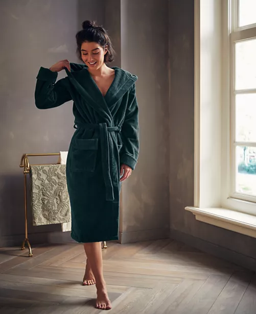 .com: emerald green silk robes