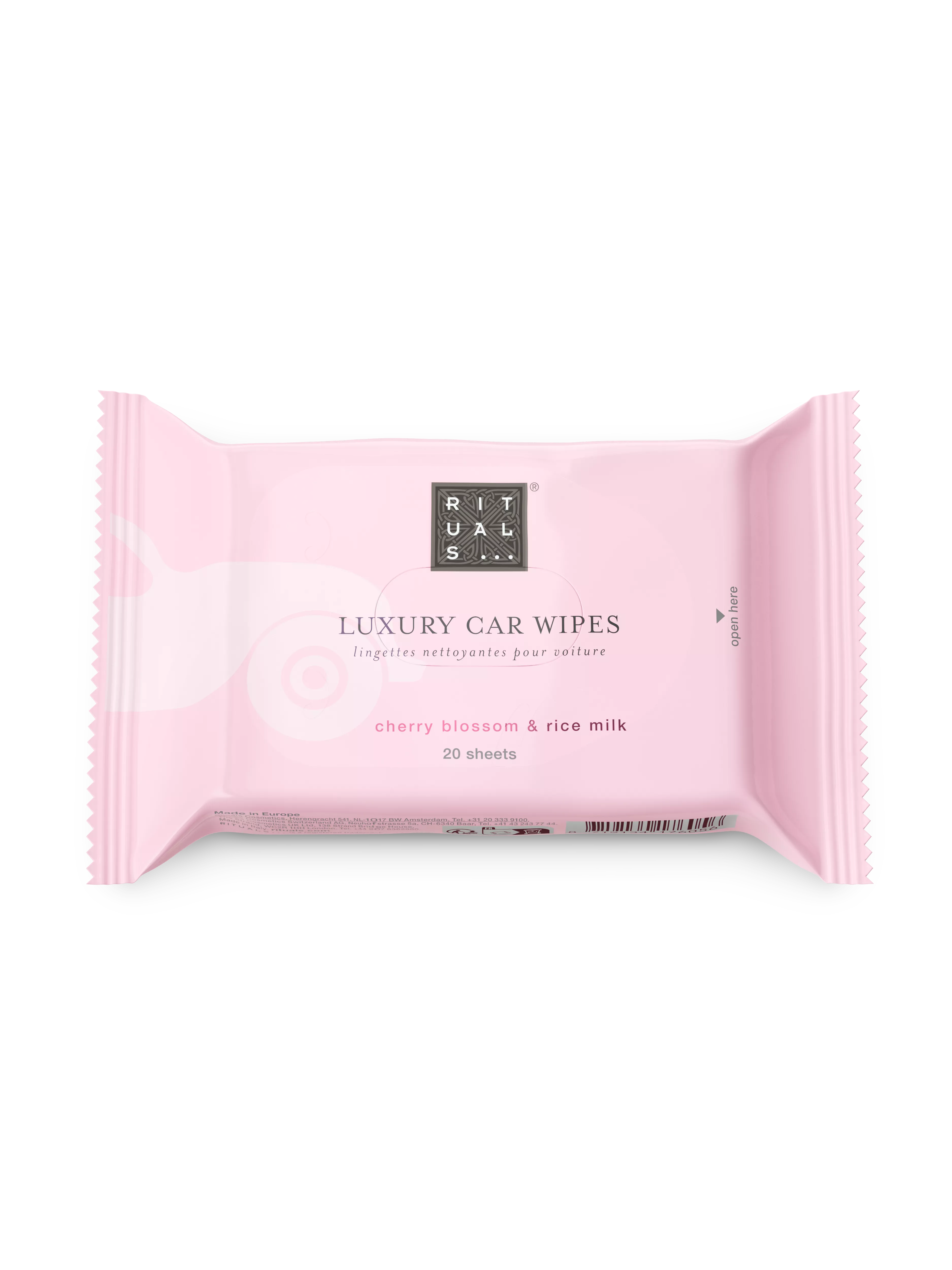 car interior cleaning wipes, sakura, White, 20 x 1 gr, RITUALS