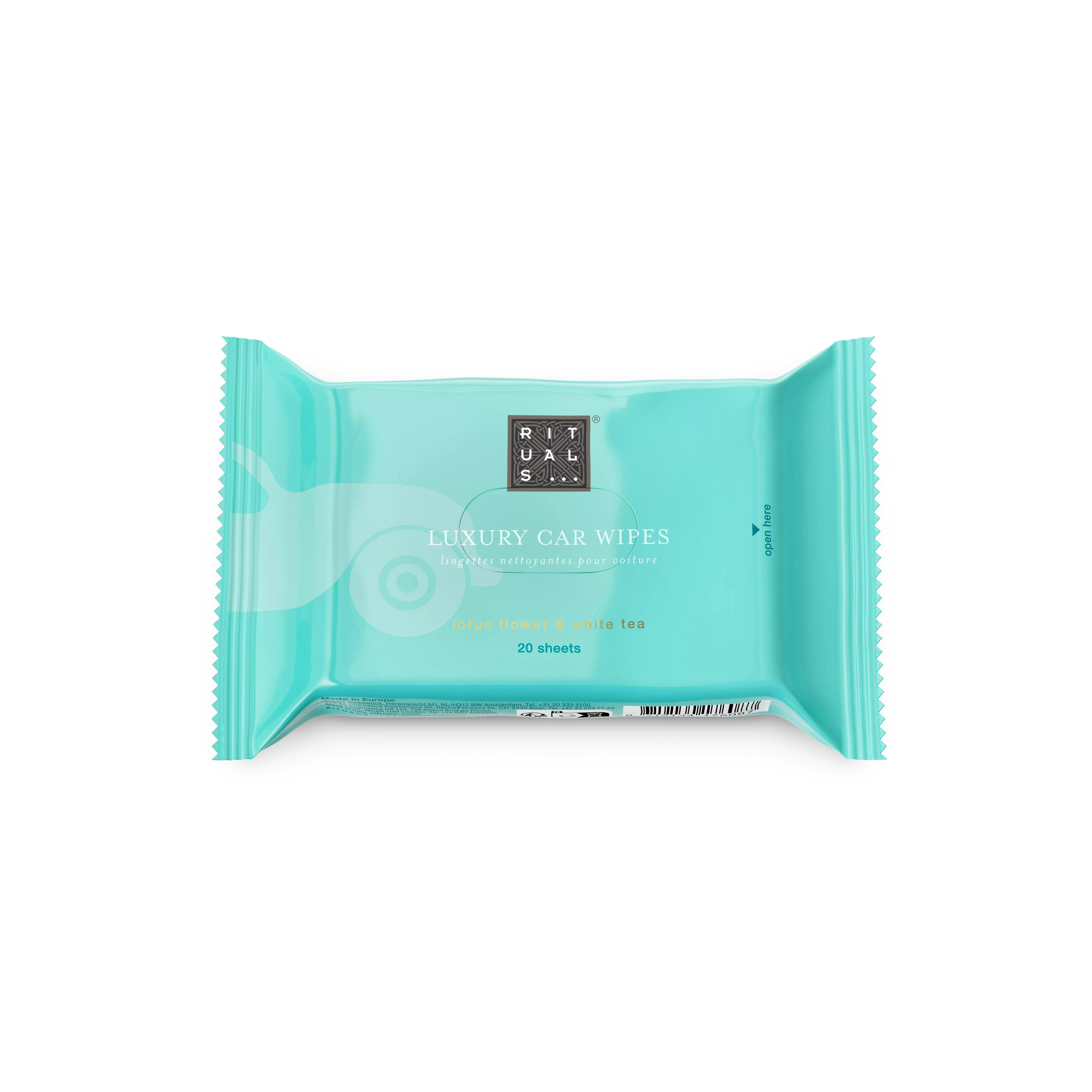 törlőkendő az autó belső terének tisztításához, karma, Blue, 20 x 1 gr, RITUALS