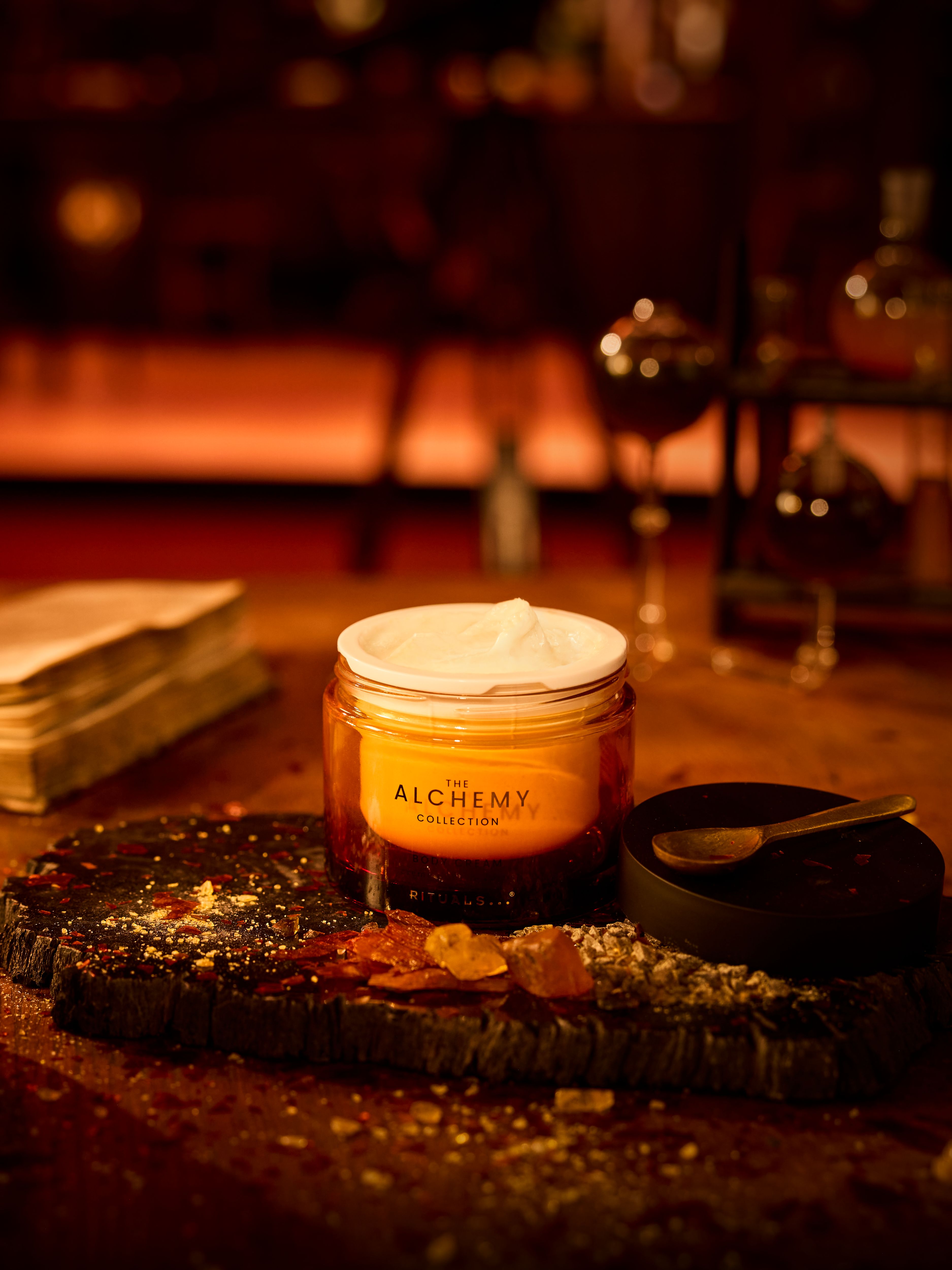 The Alchemy Collection Body Cream Lifestyle with Product