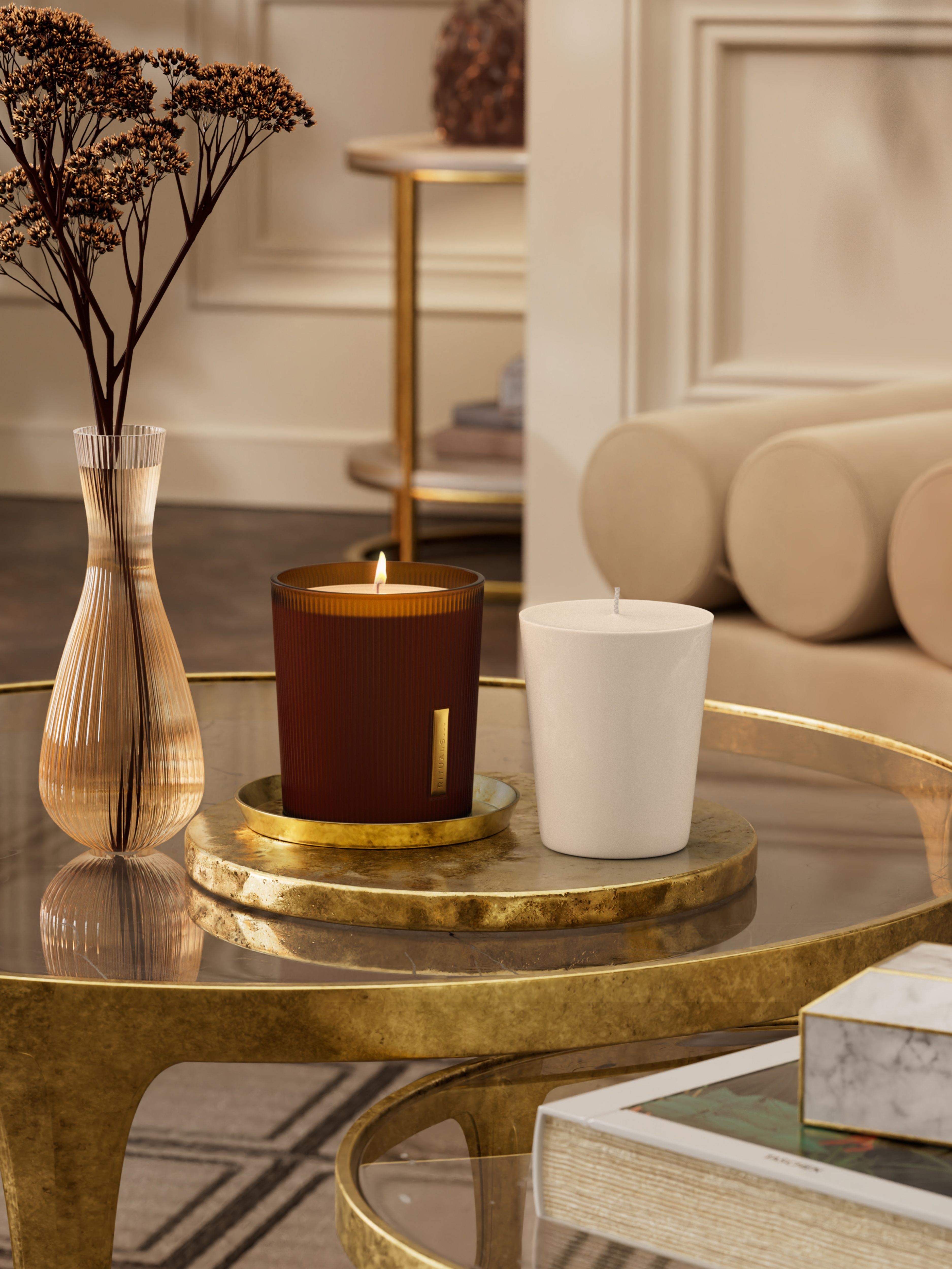 The Ritual of Mehr Refill Scented Candle 290g Lifestyle with Product