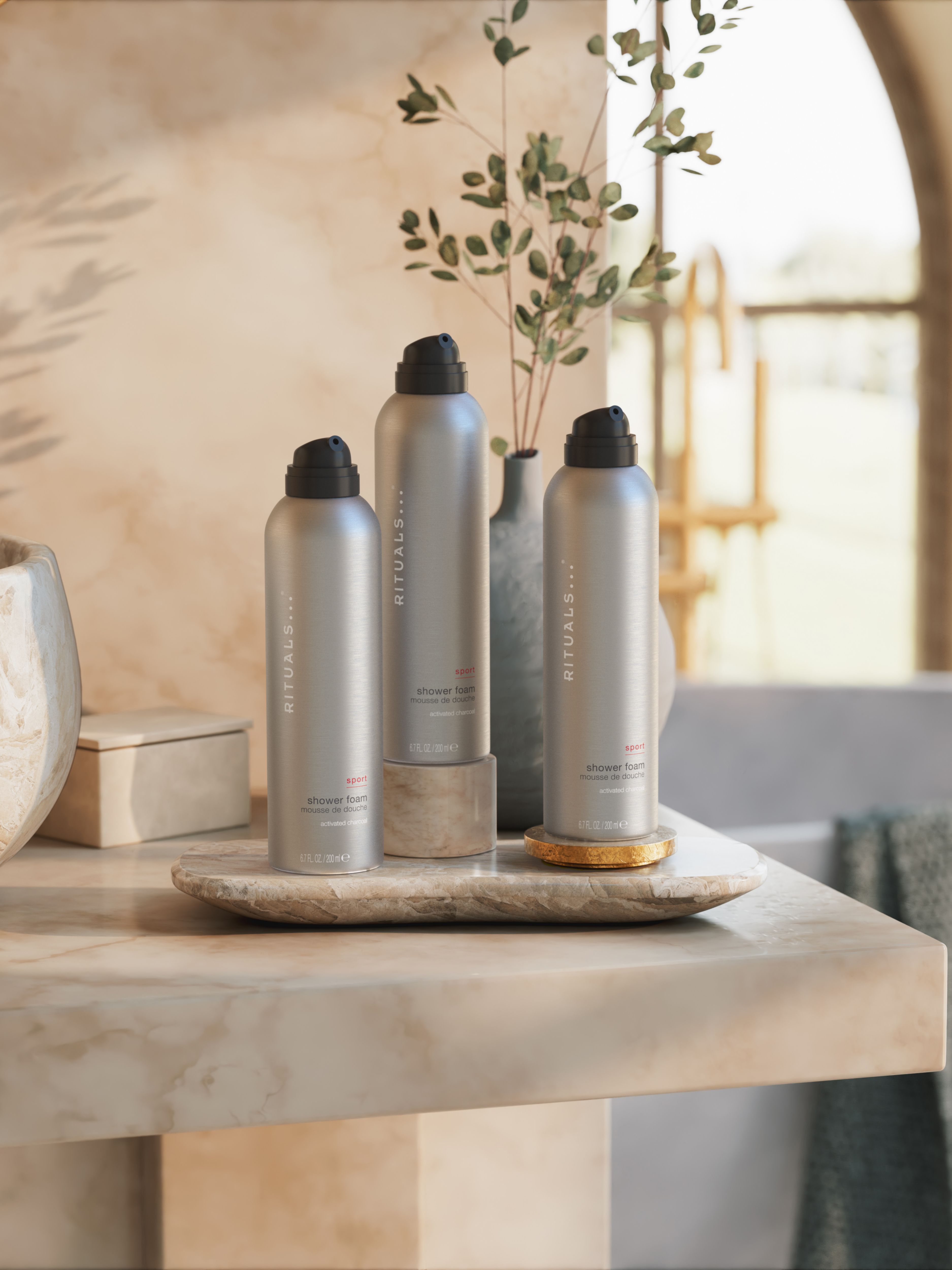 Sport Shower Foam Value Pack Lifestyle with Product