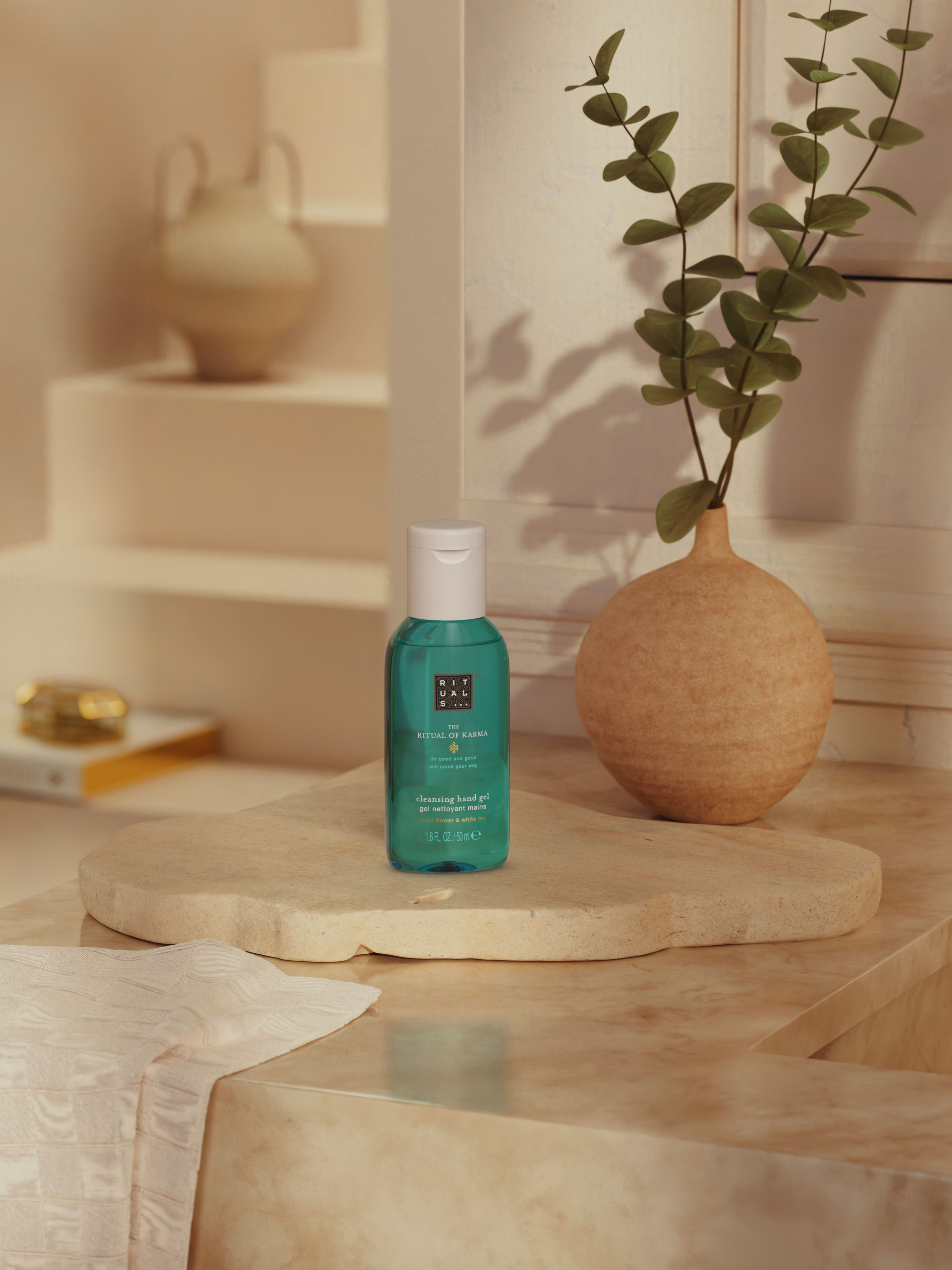 The Ritual of Karma Cleansing Hand Gel Lifestyle with Product