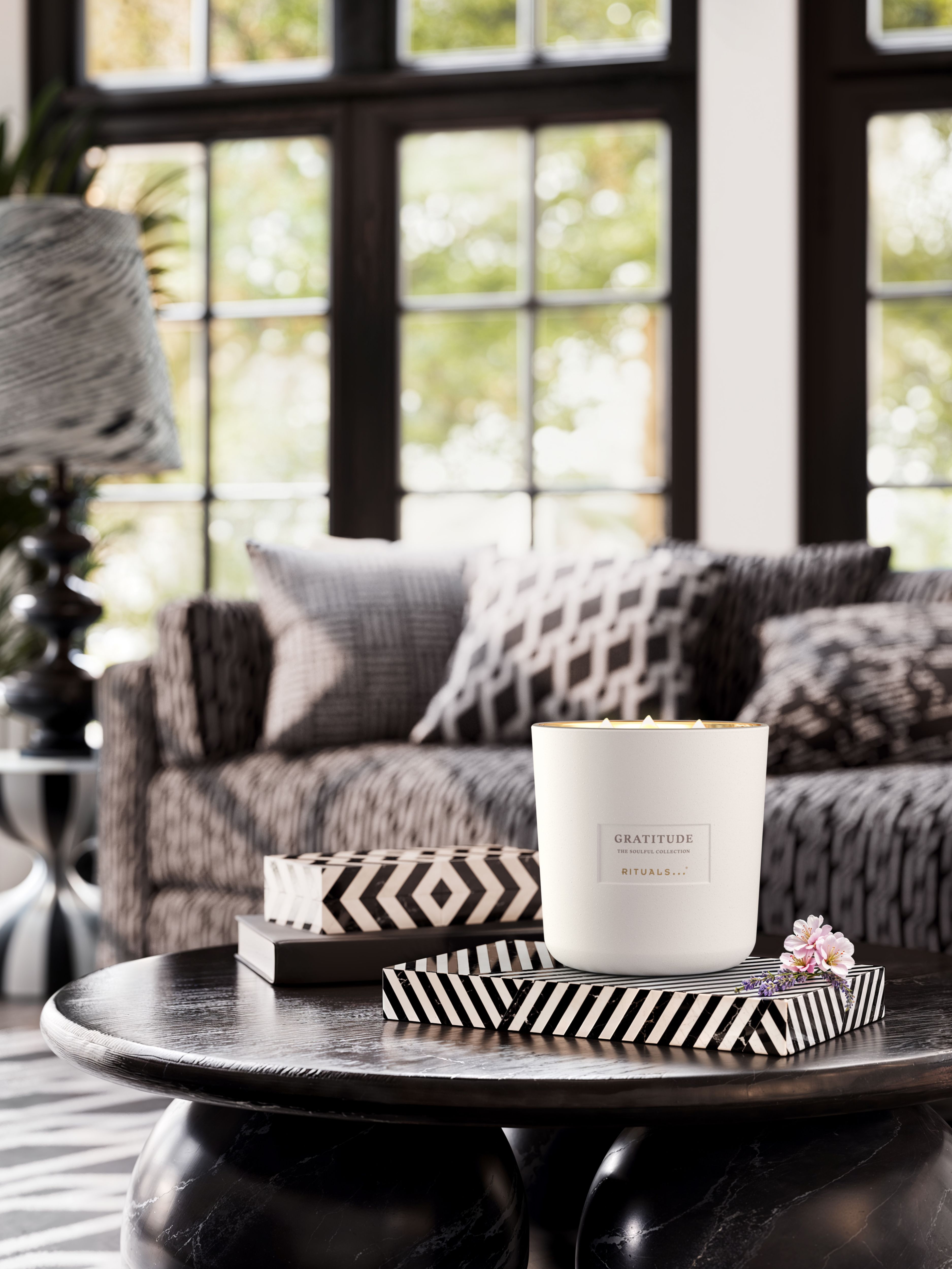 Gratitude - Scented Candle 1600g Lifestyle with Product