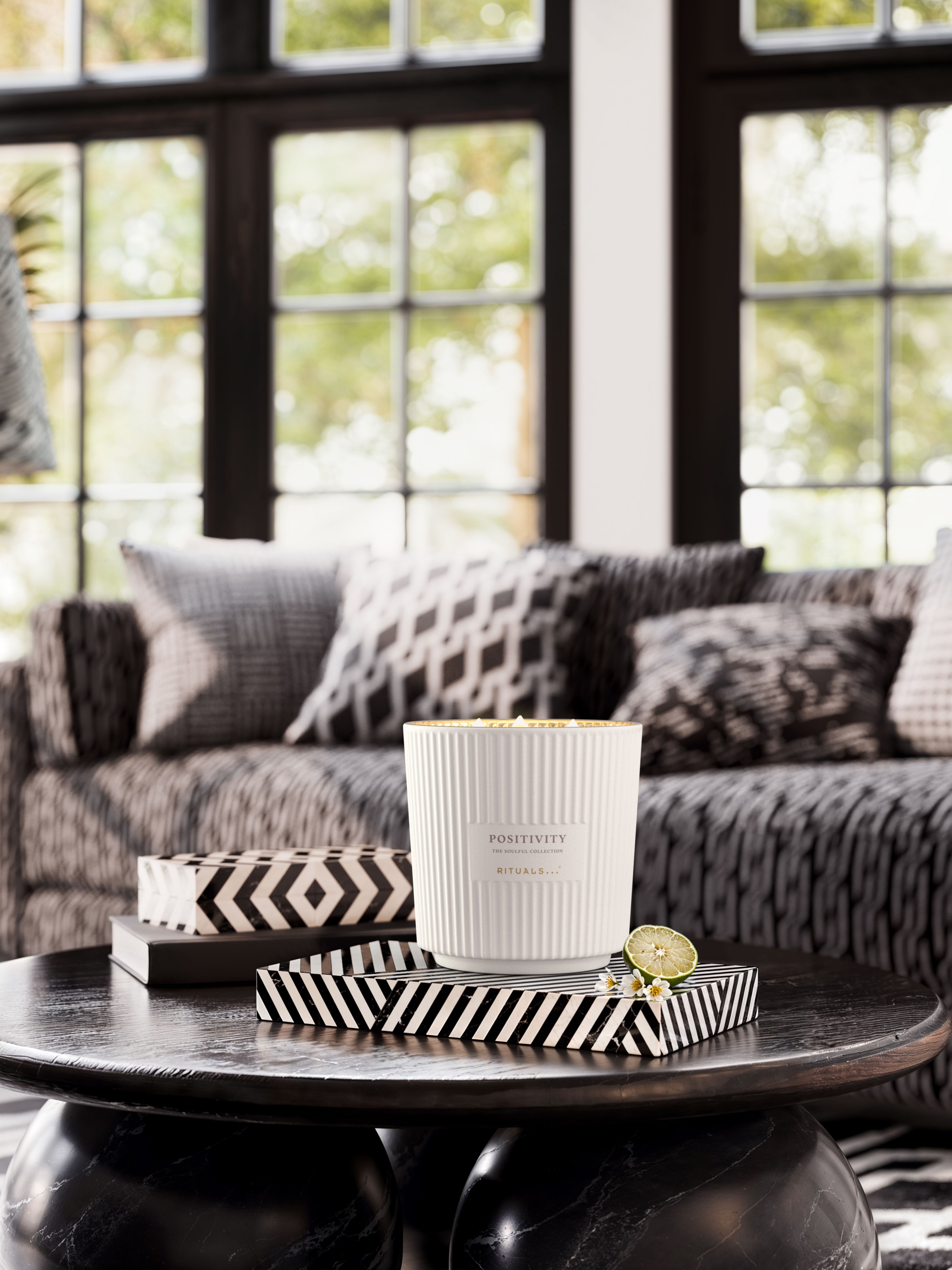 Positivity - Scented Candle 1600g Lifestyle with Product