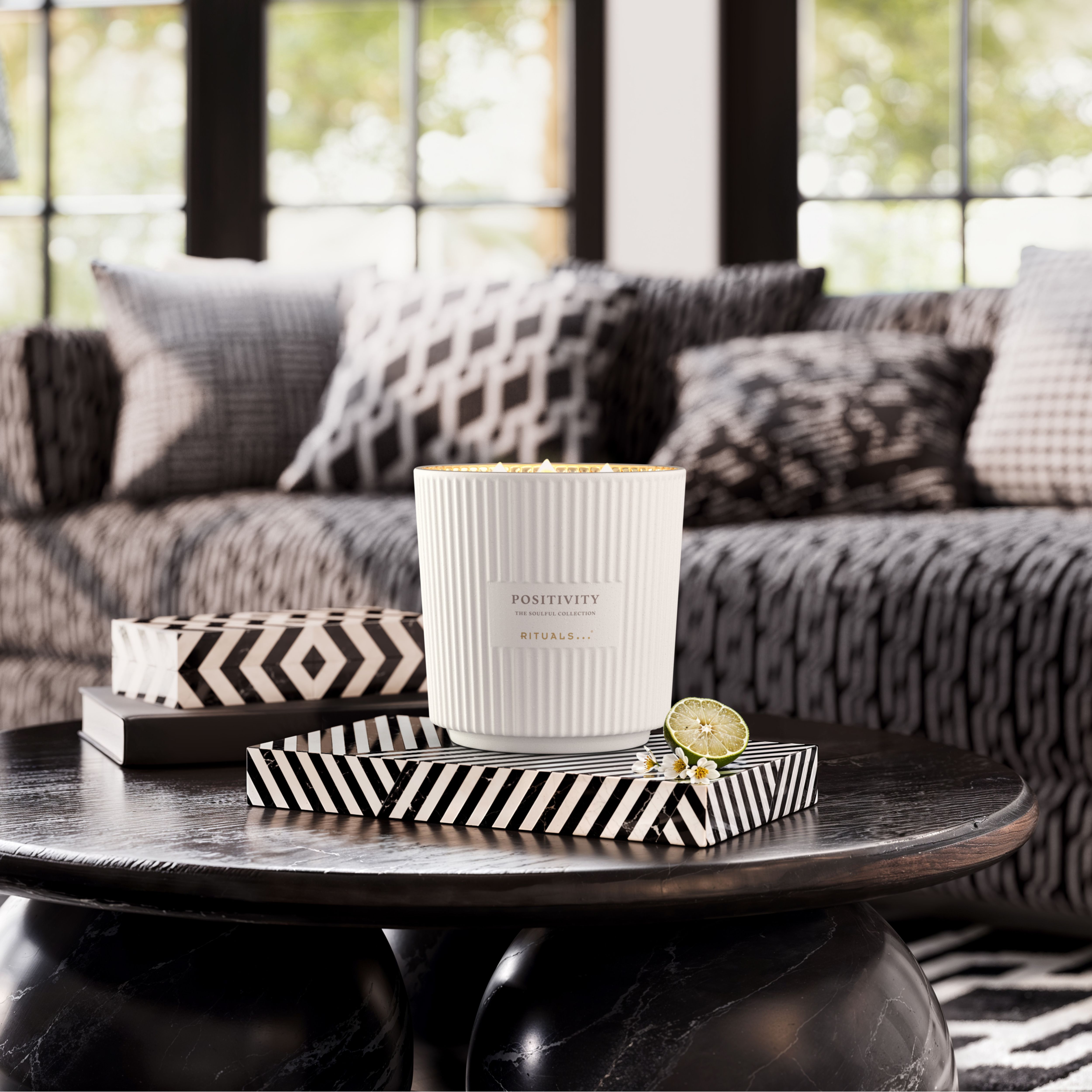 Positivity - Scented Candle 1600g Lifestyle with Product