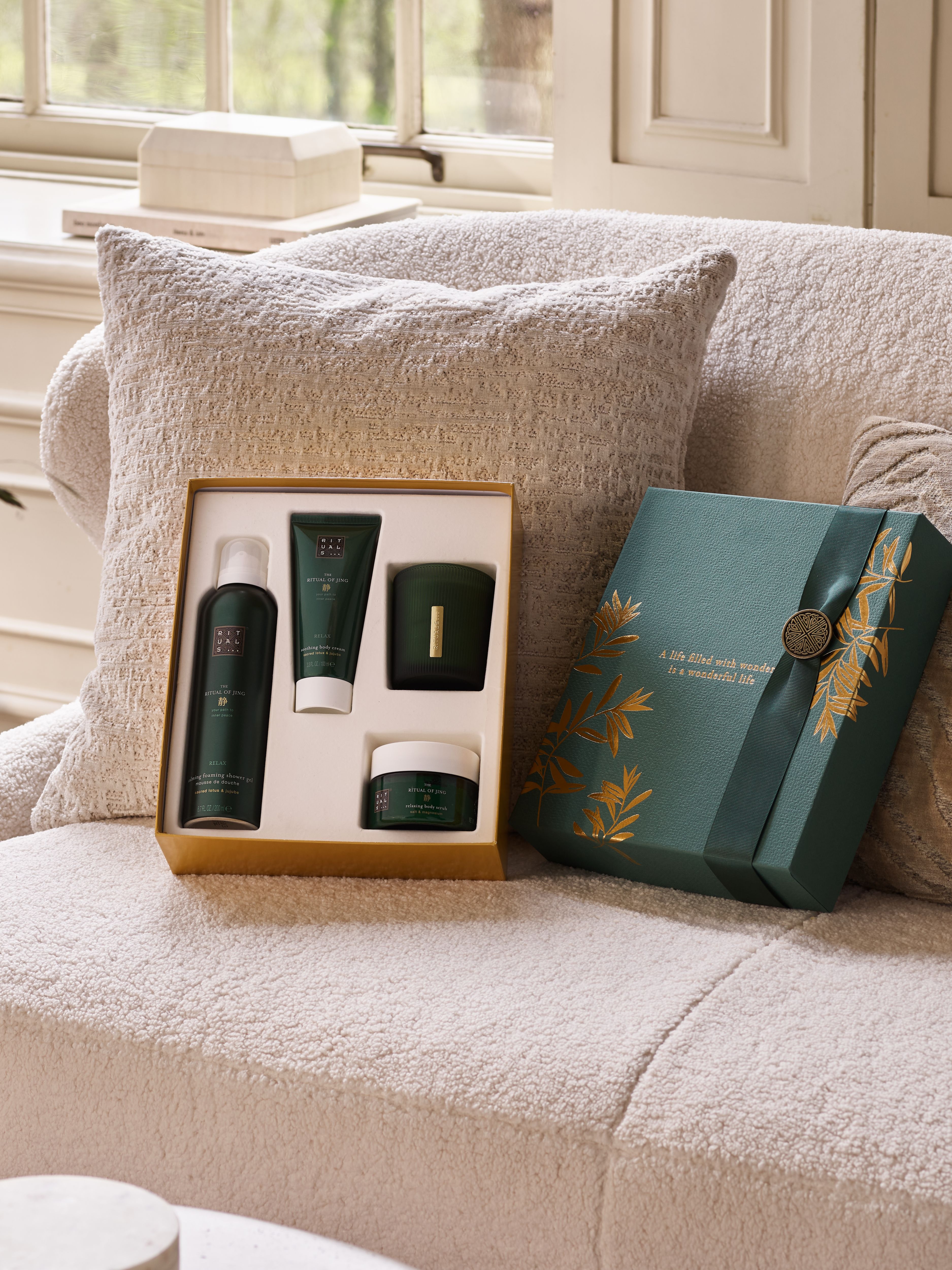 The Ritual of Jing - Medium Gift Set 2024 Lifestyle with Open Pack