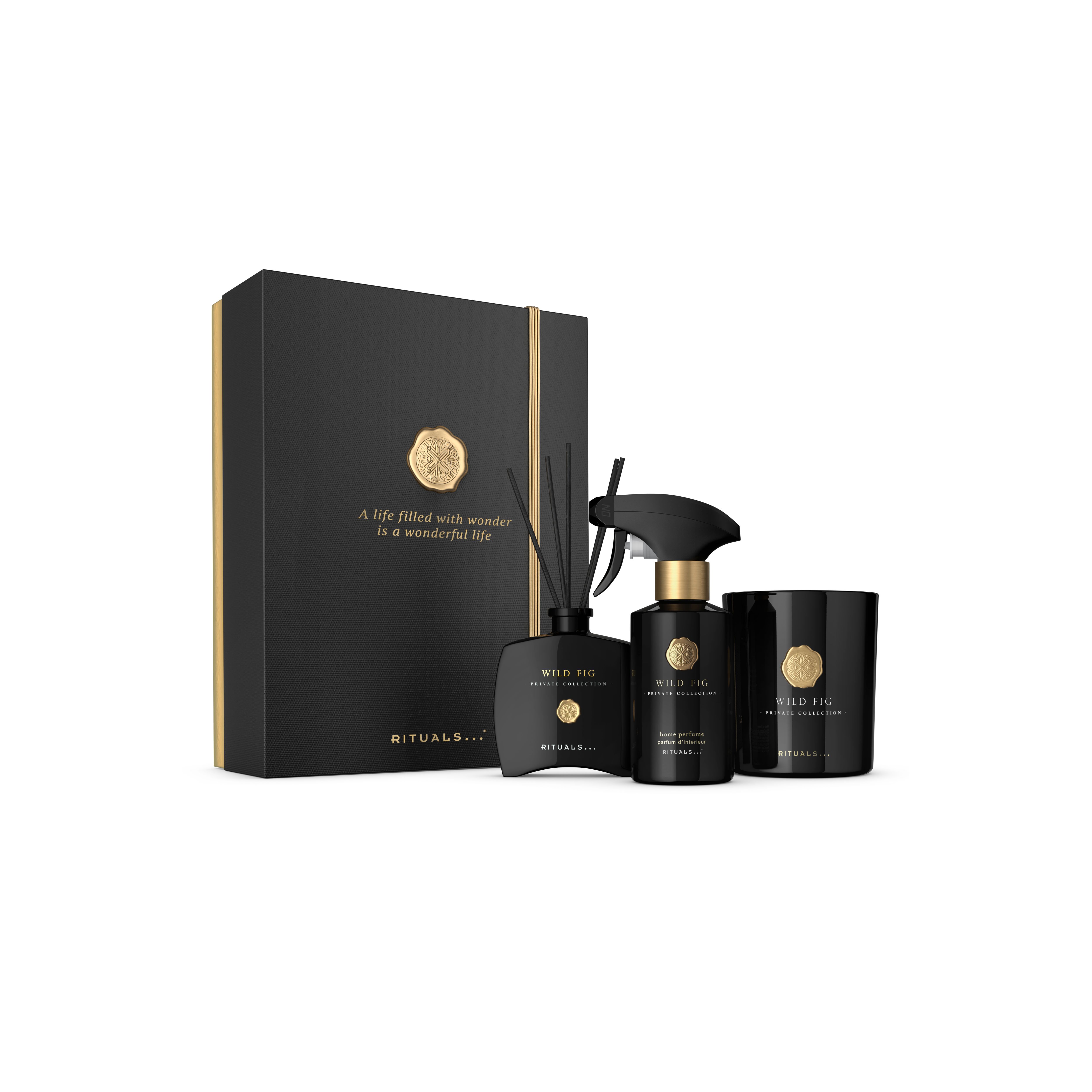 scented candle 360g, mini fragrance sticks 100ml, home perfume 250ml, privatecollection, Black, RITUALS