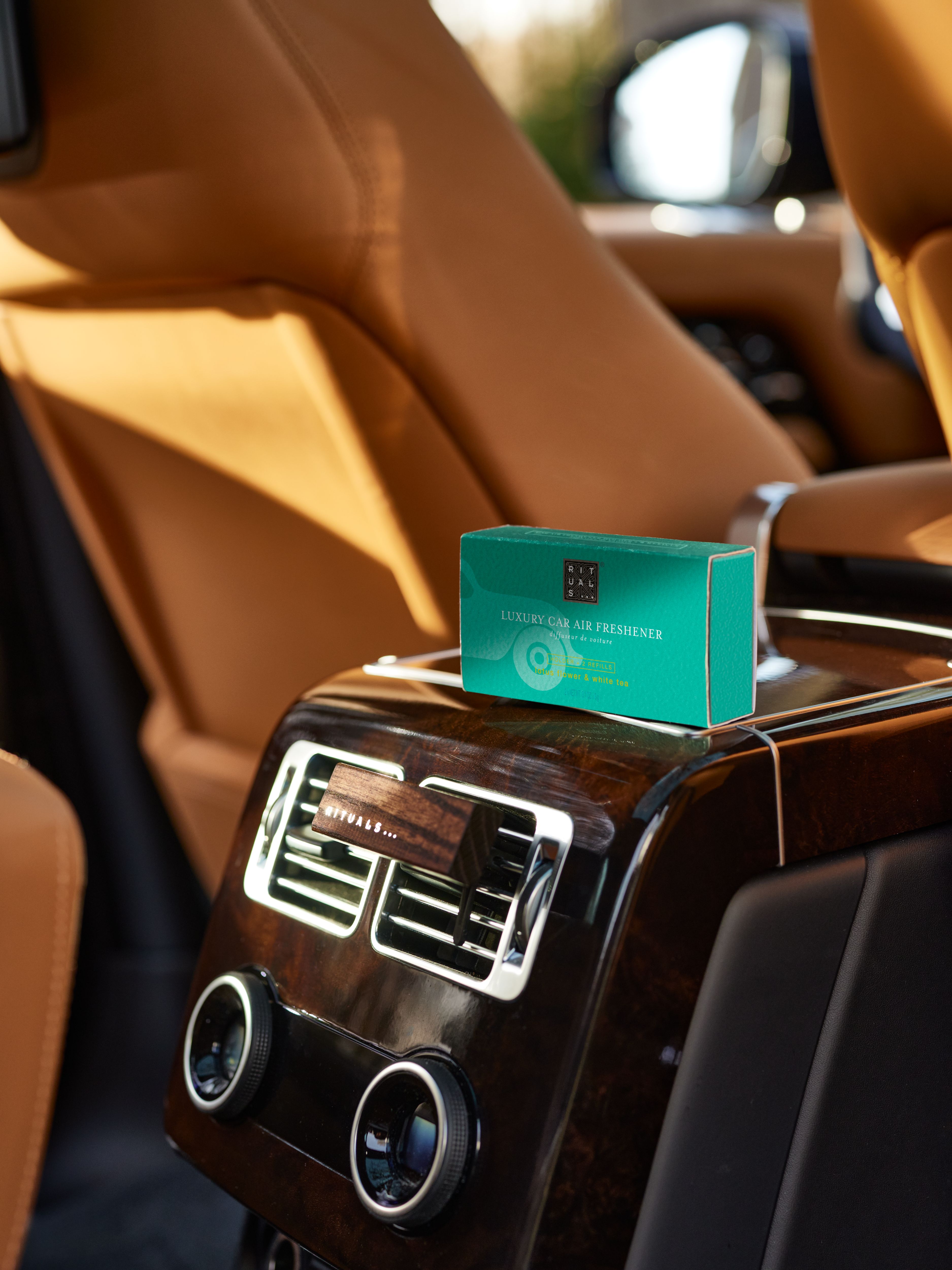 The Ritual of Karma Car Air Freshener Lifestyle with Product