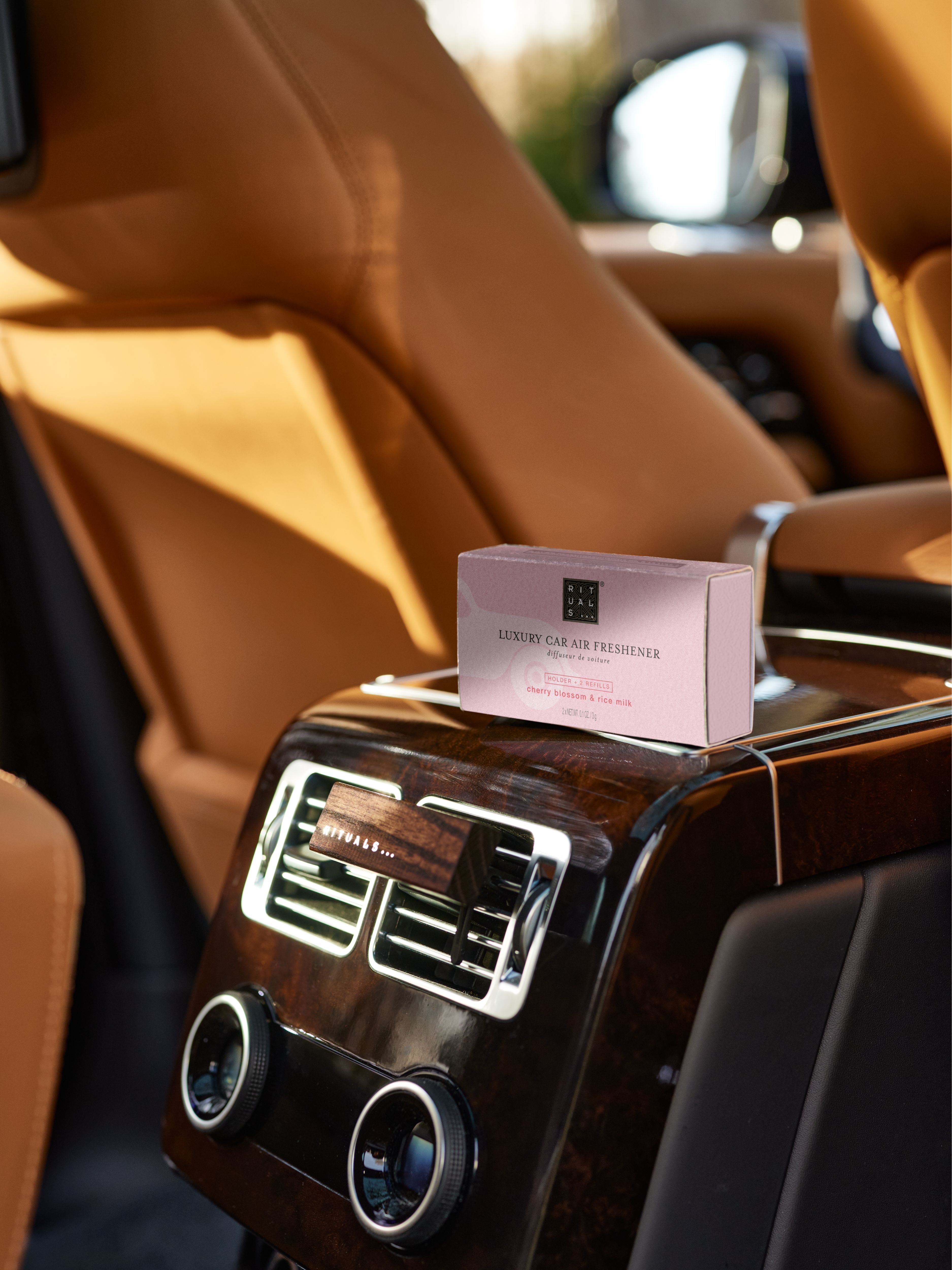The Ritual of Sakura Car Air Freshener Lifestyle with Product